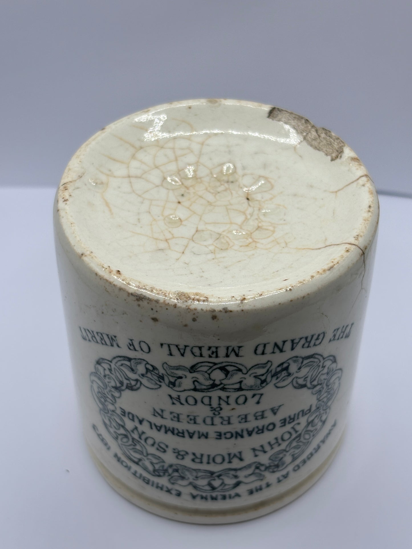 Rare 1lb advertising pot, John Moir & son, Pure orange marmalade