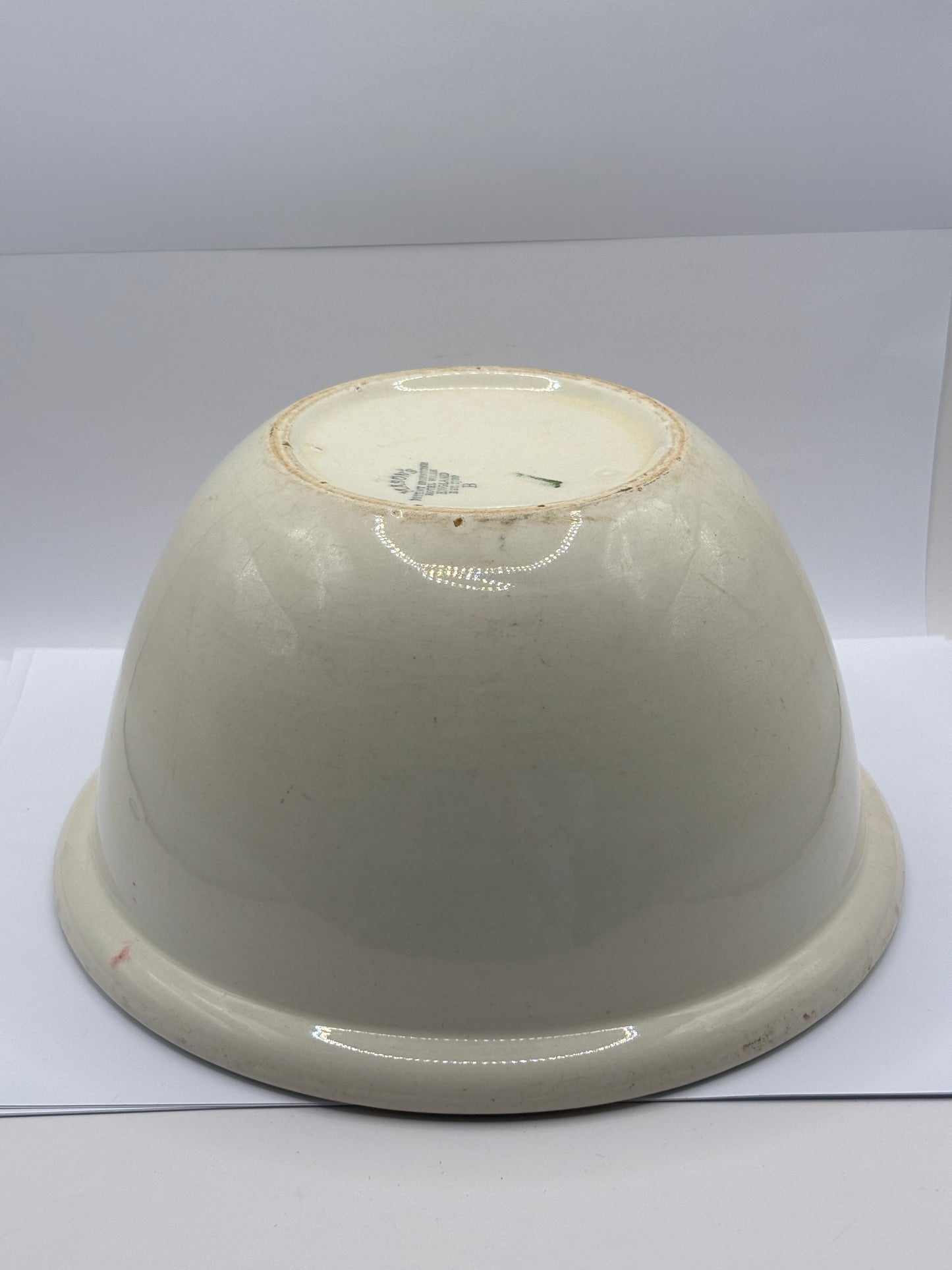 Old large Masons mixing bowl (a)