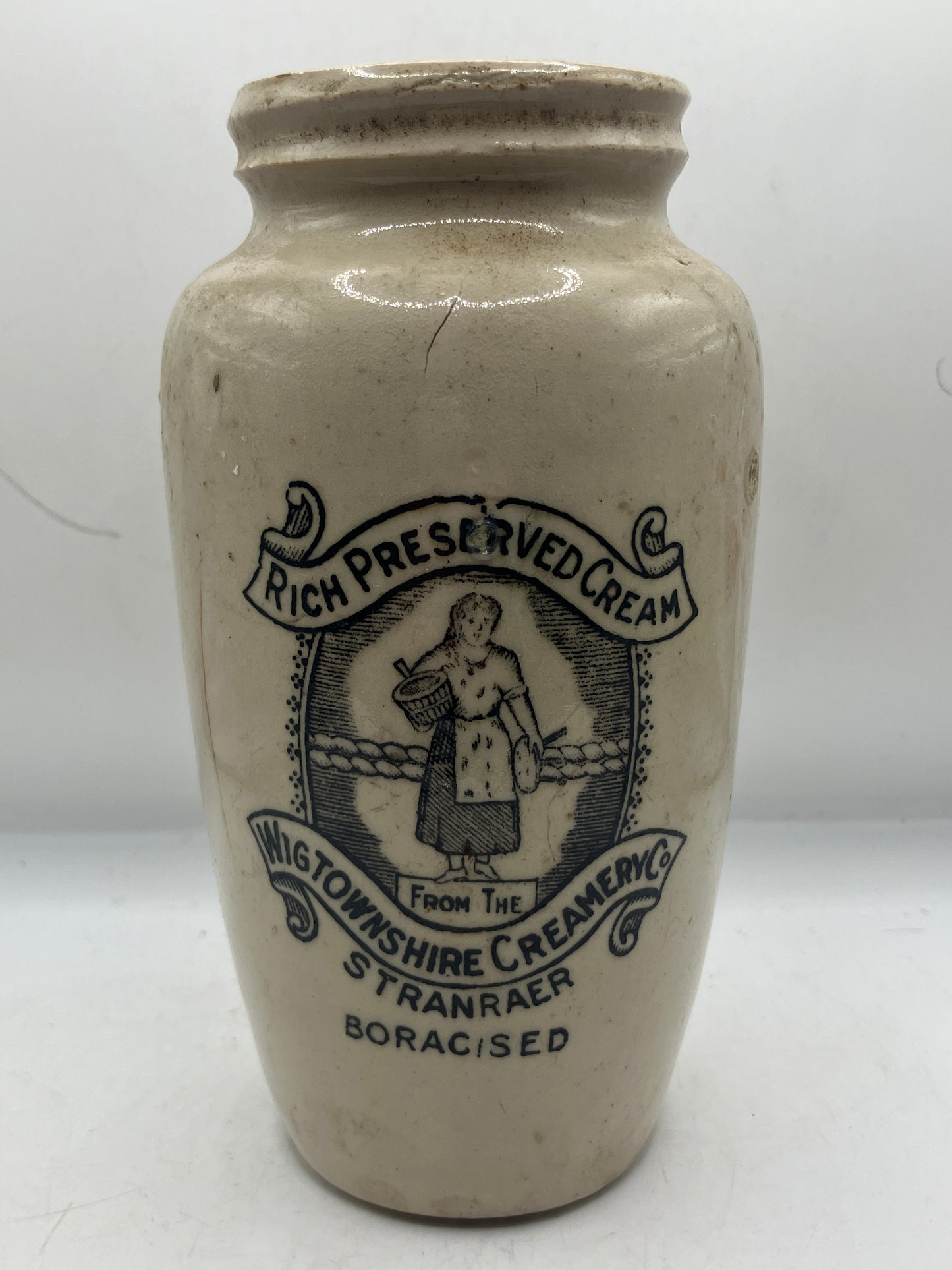 XL Stranraer rich preserved cream pot, milk maid