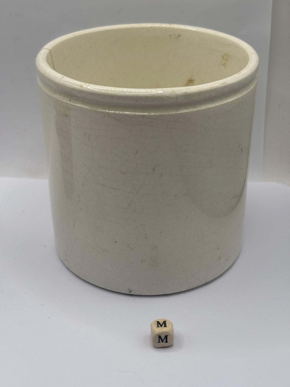 Old 2lb stoneware marmalade pot, Frank Coopers. Hairline (m)