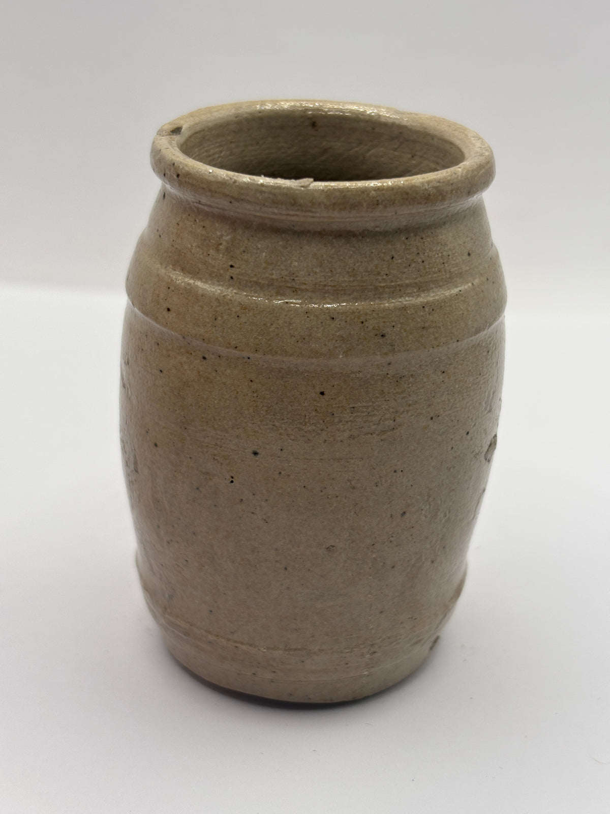 Old advertising blue print mustard pot