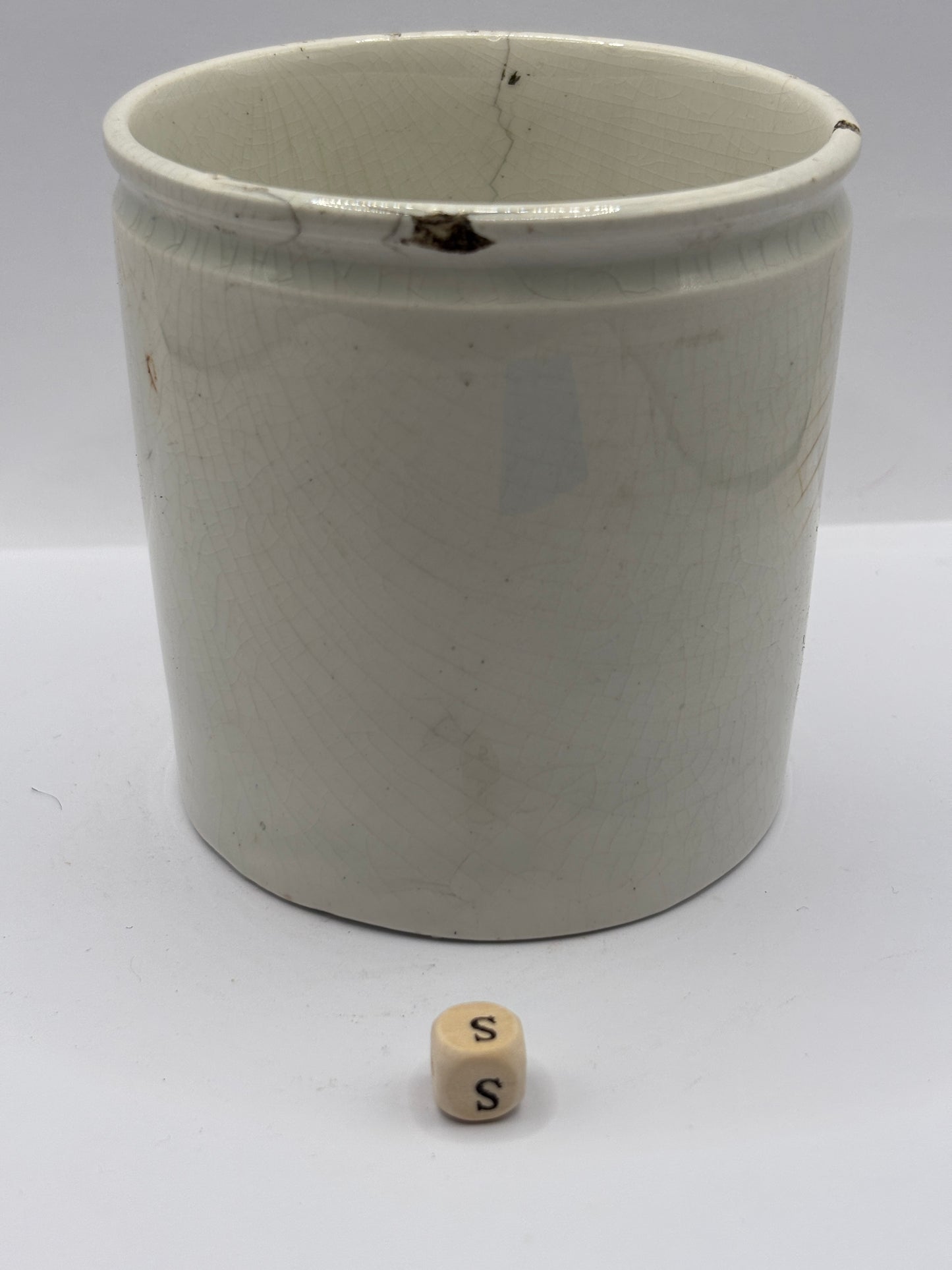 Old plain stoneware marmalade jar (S)