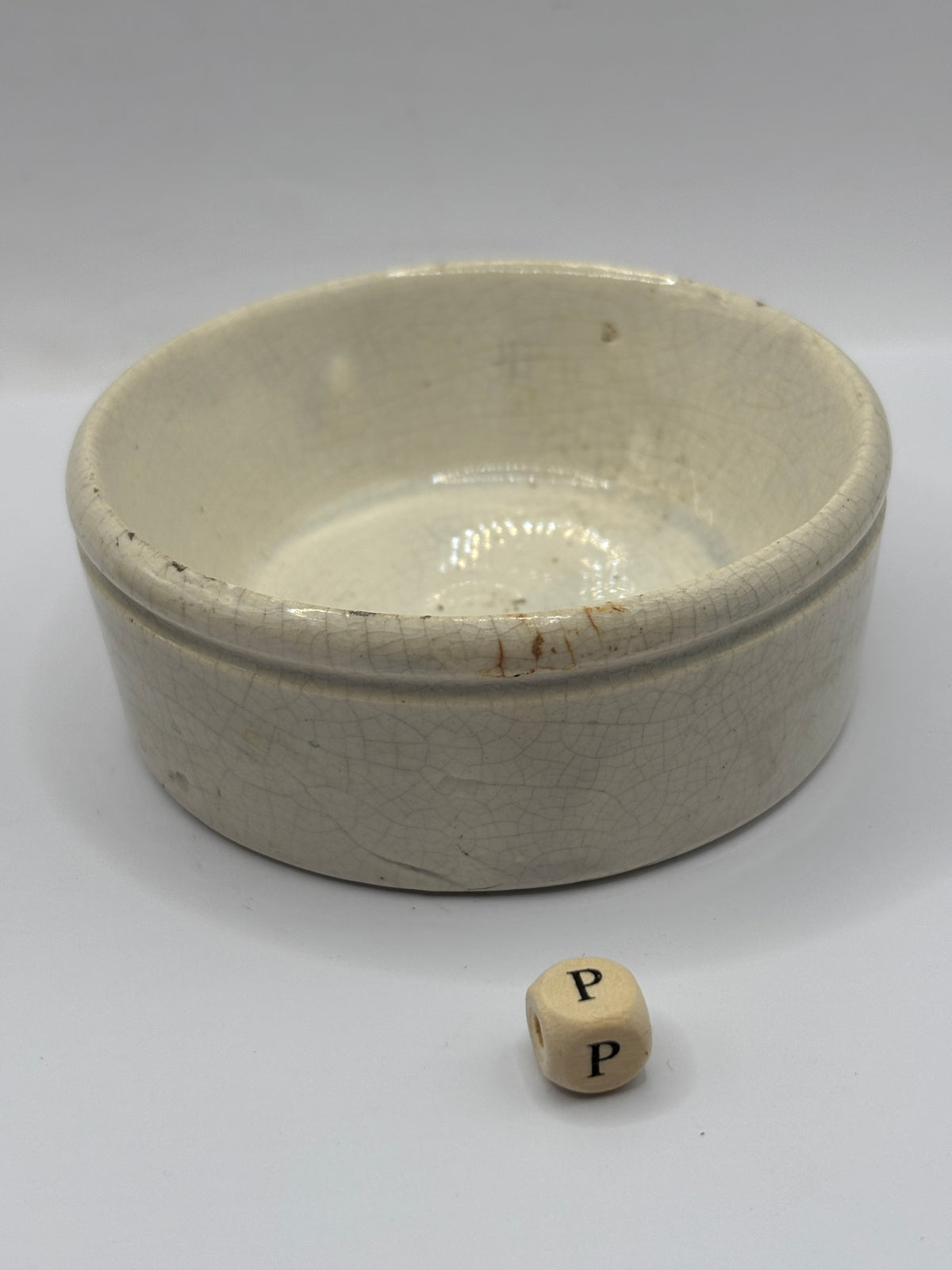 Old plain stoneware meat paste pot. Potted meat (P)