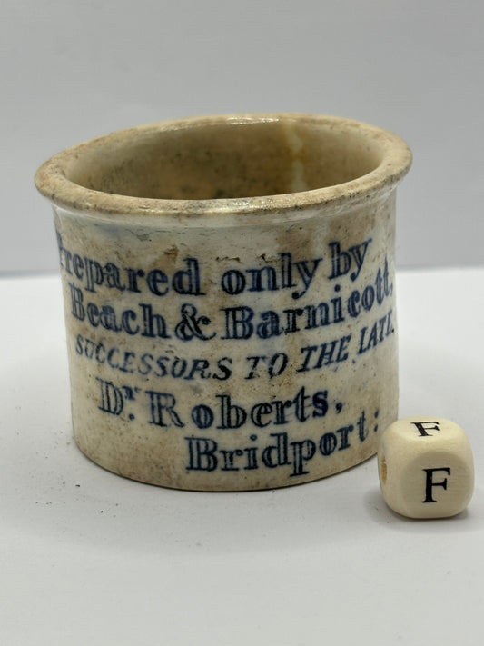 Old Dr Roberts poor mans friend advertising ointment pot (F)