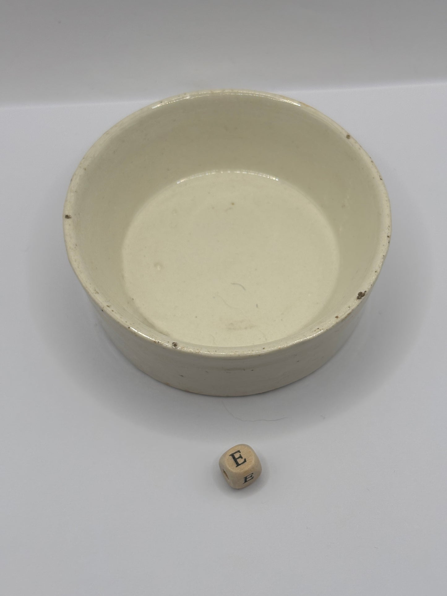 Old plain stoneware meat paste pot, potted meat (E)