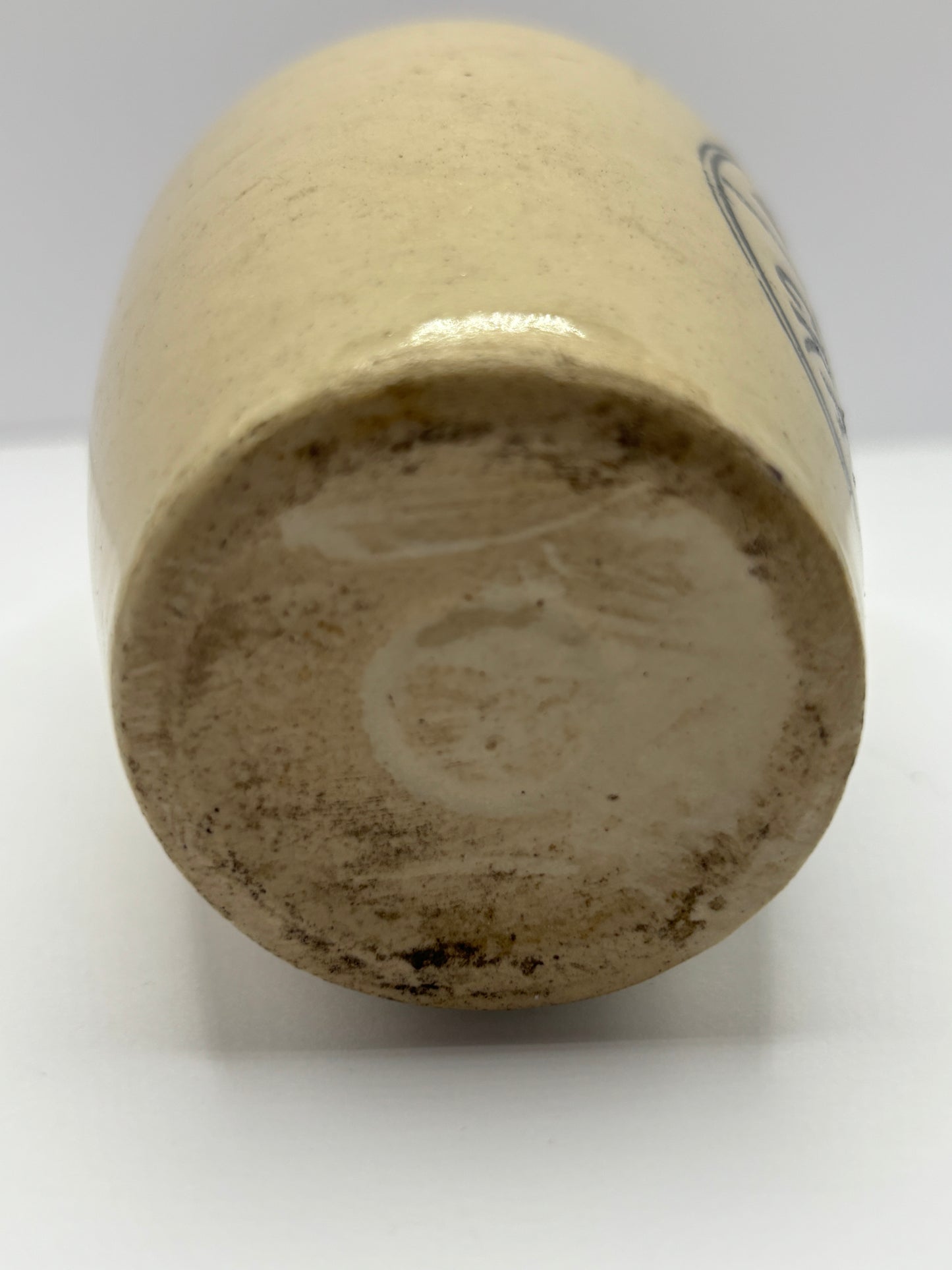 White stoneware advertising cream pot, craigmillar