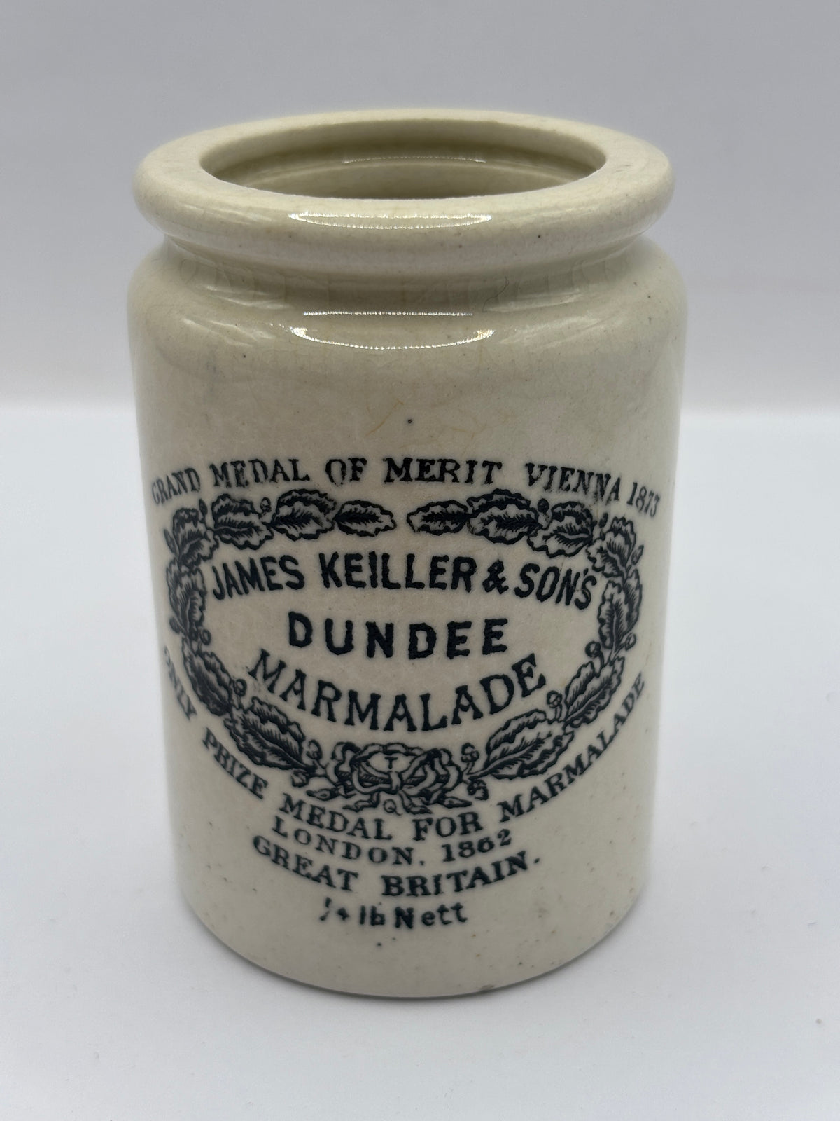 RARE SAMPLE SIZE rolled top dundee marmalade, James Keiller. 7.5cms