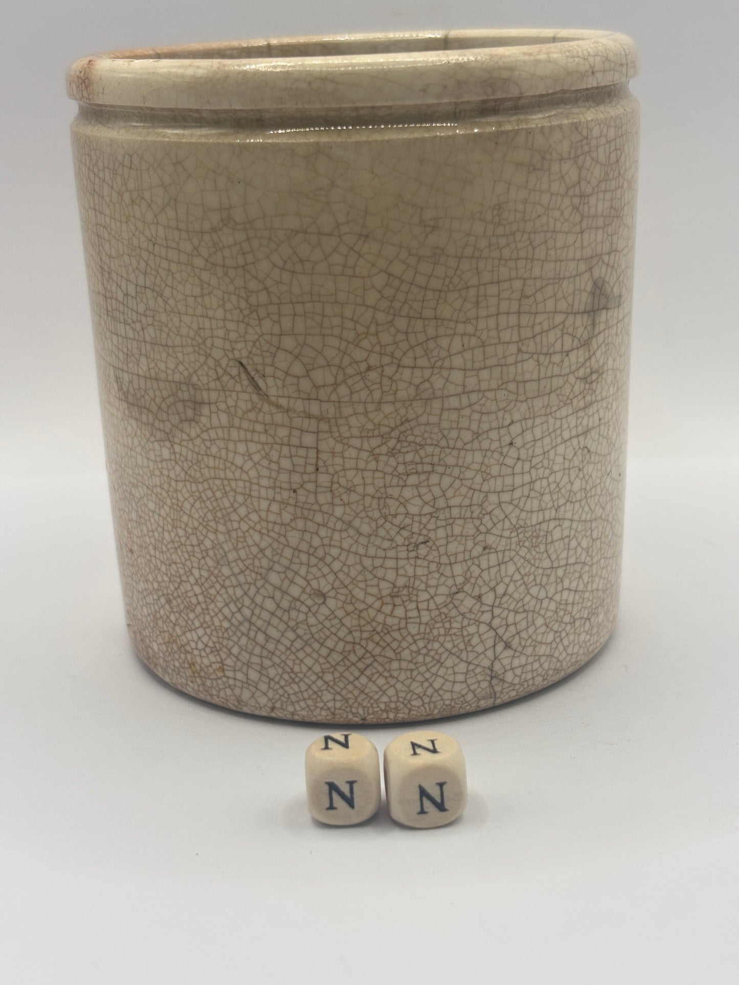 Old stoneware marmalade jar, 1lb (NN)