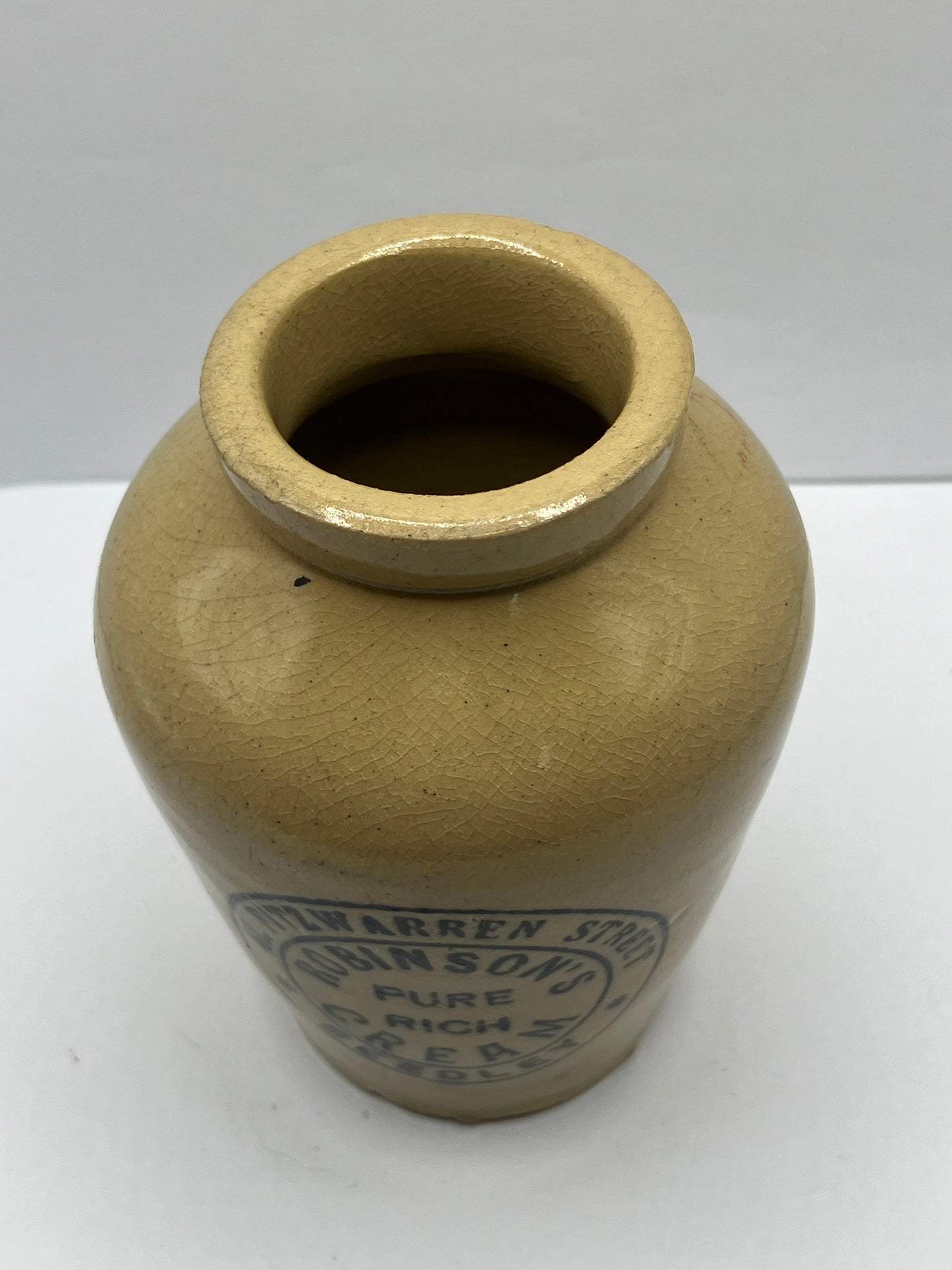 Robinson’s pure rich cream pot