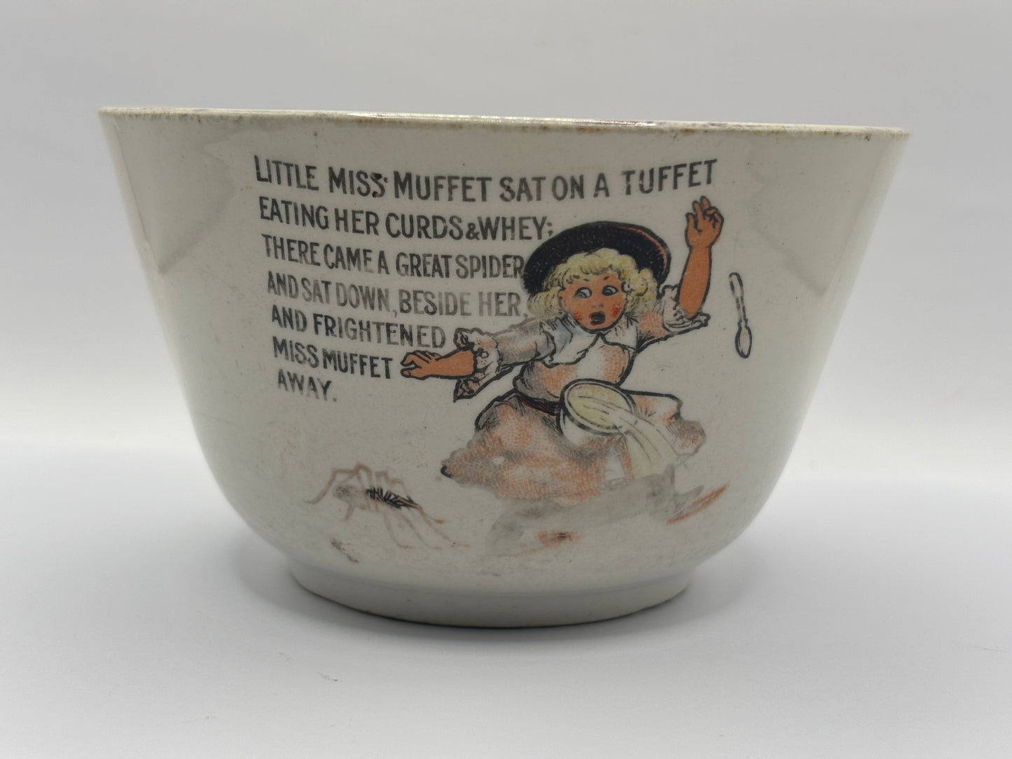 Old 1920s nursery rhyme pudding bowl
