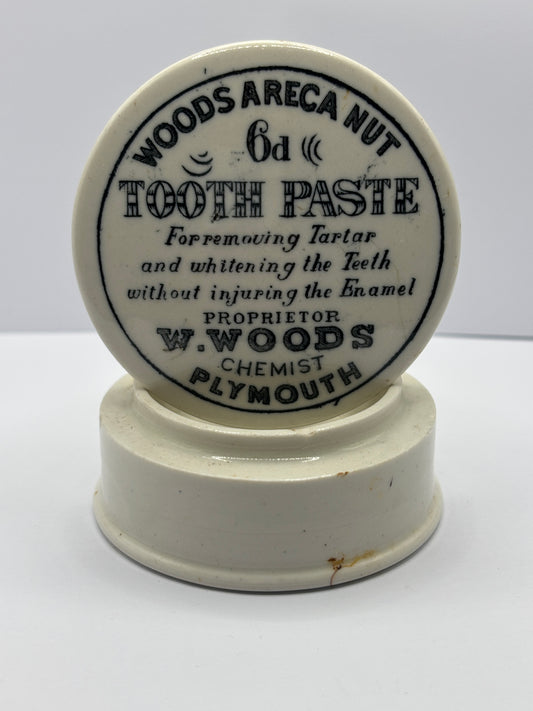 Old Woods advertising pot lid and base