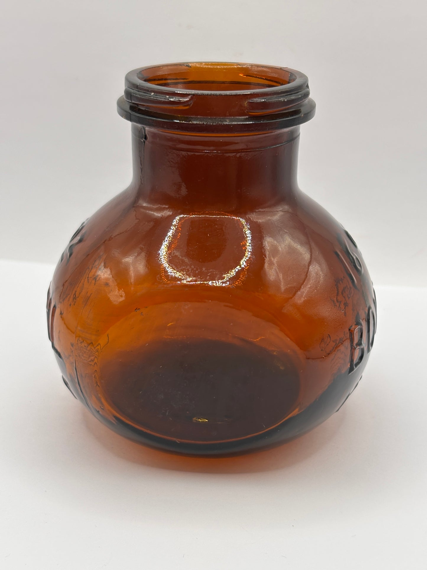old amber glass bovril bottle 16oz