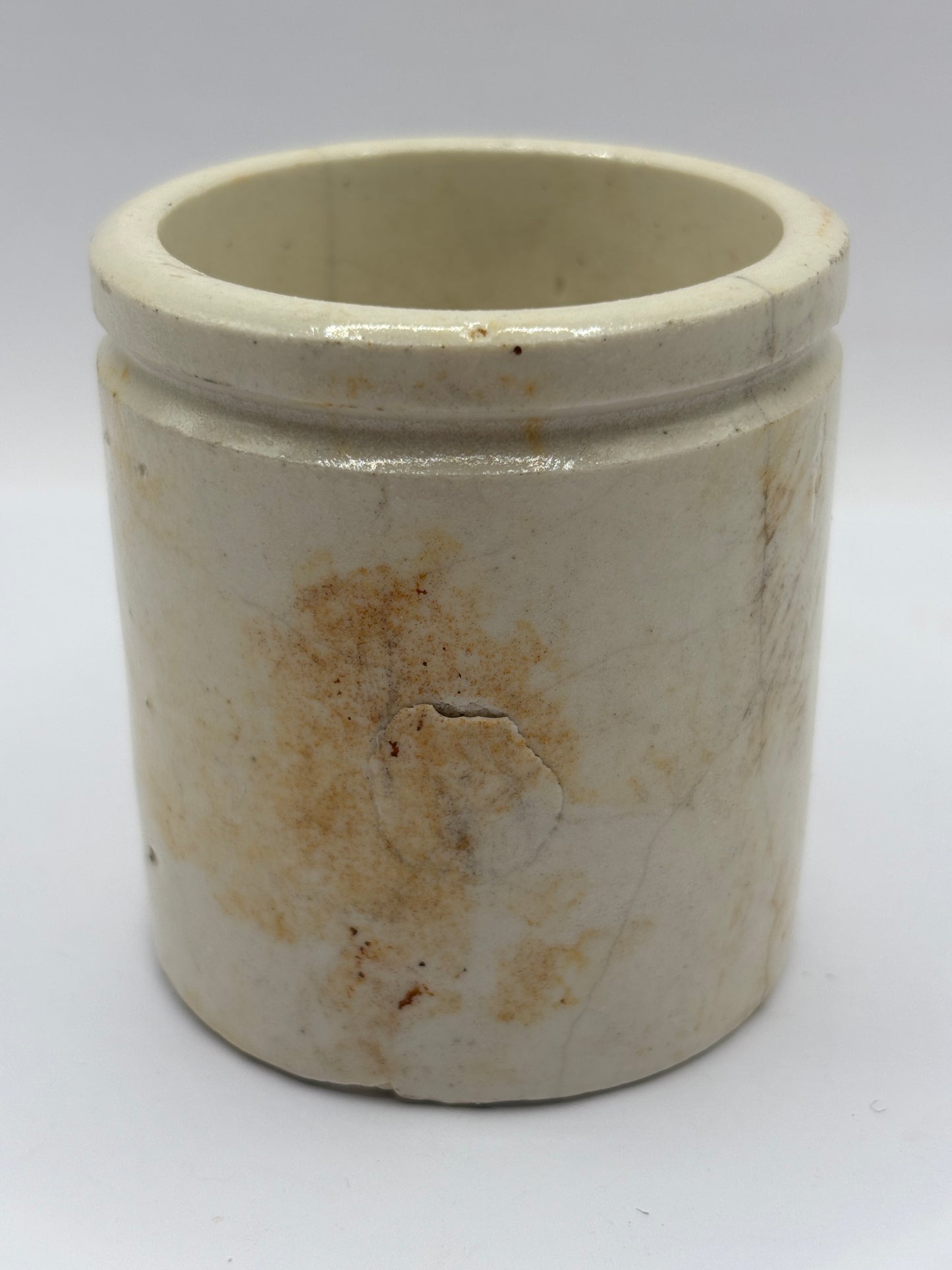 Small stoneware jar, hairlined