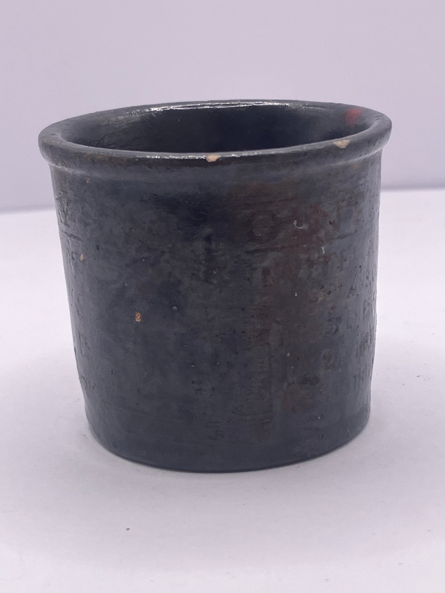 Large size super stained Holloway’s advertising ointment pot