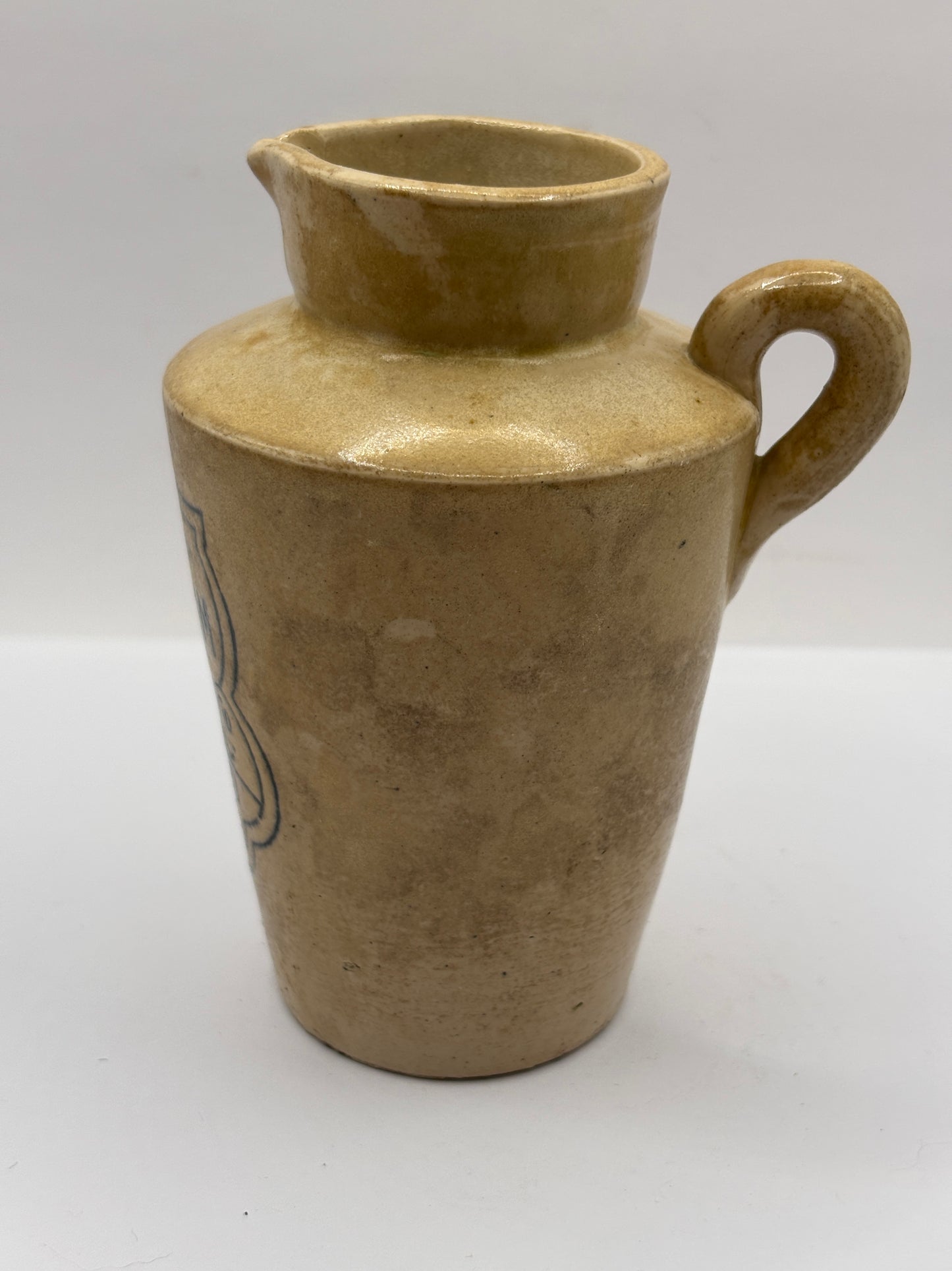 Old advertising cream pot, Pure fresh cream Danish dairy Co. Handled