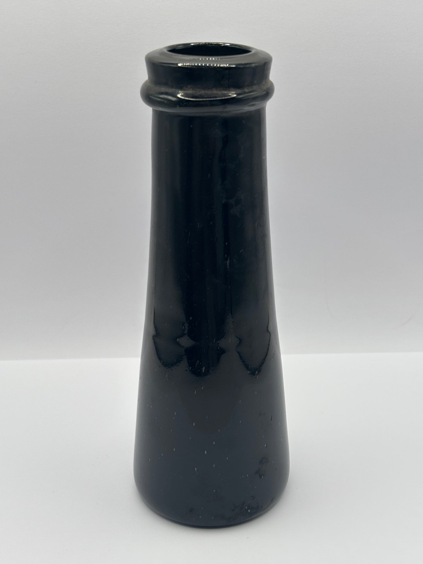 Old black glass truffle jar