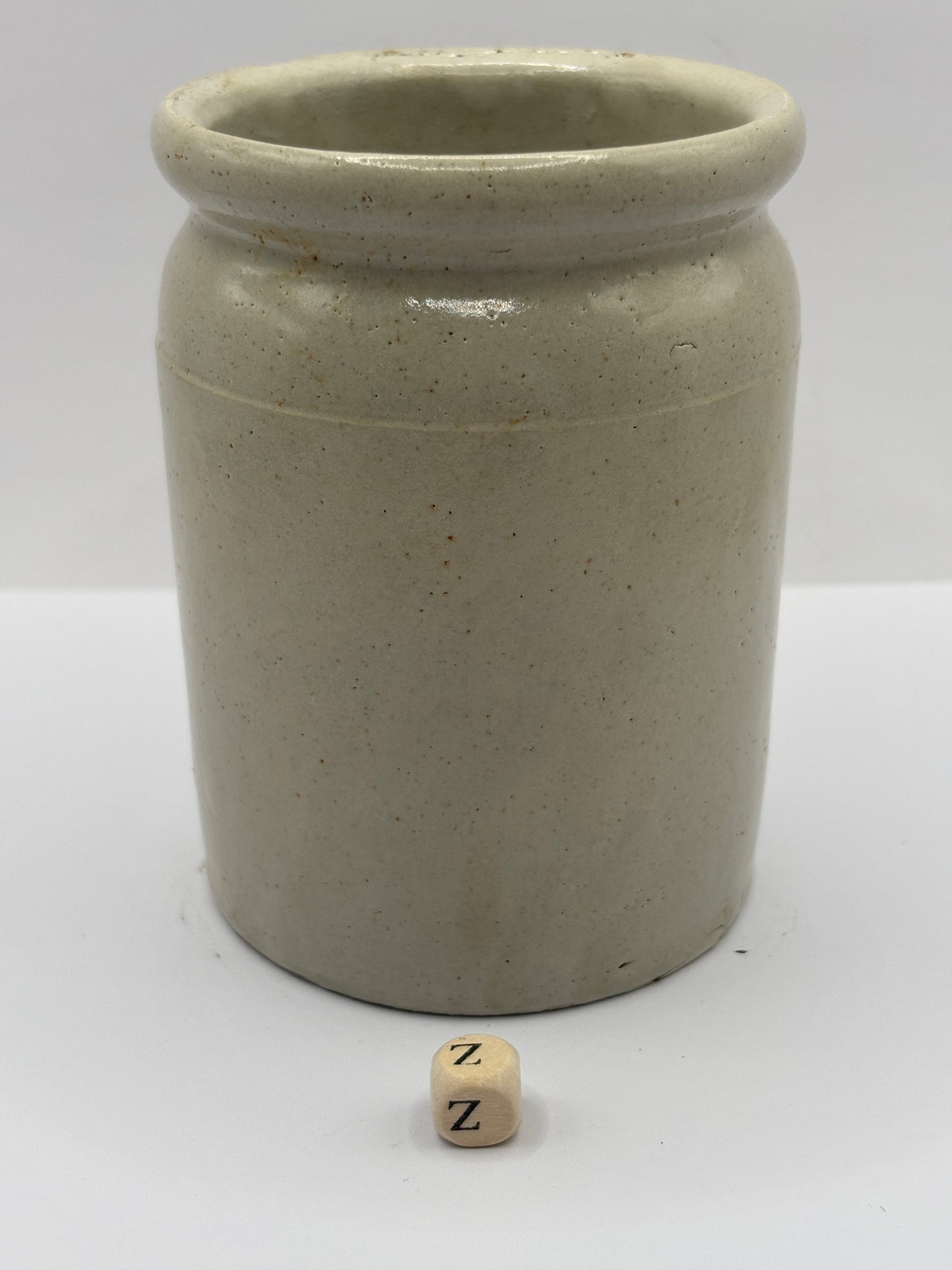 Old 1lb rolled top stoneware jam pot (z) Golden shred