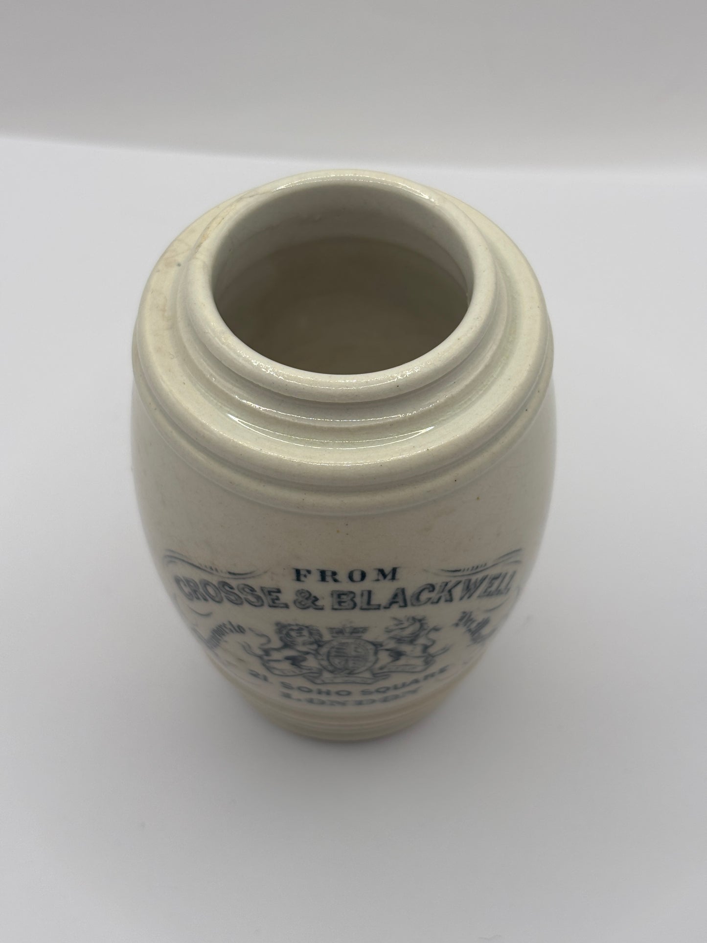 Old advertising jar, Crosse & Blackwell