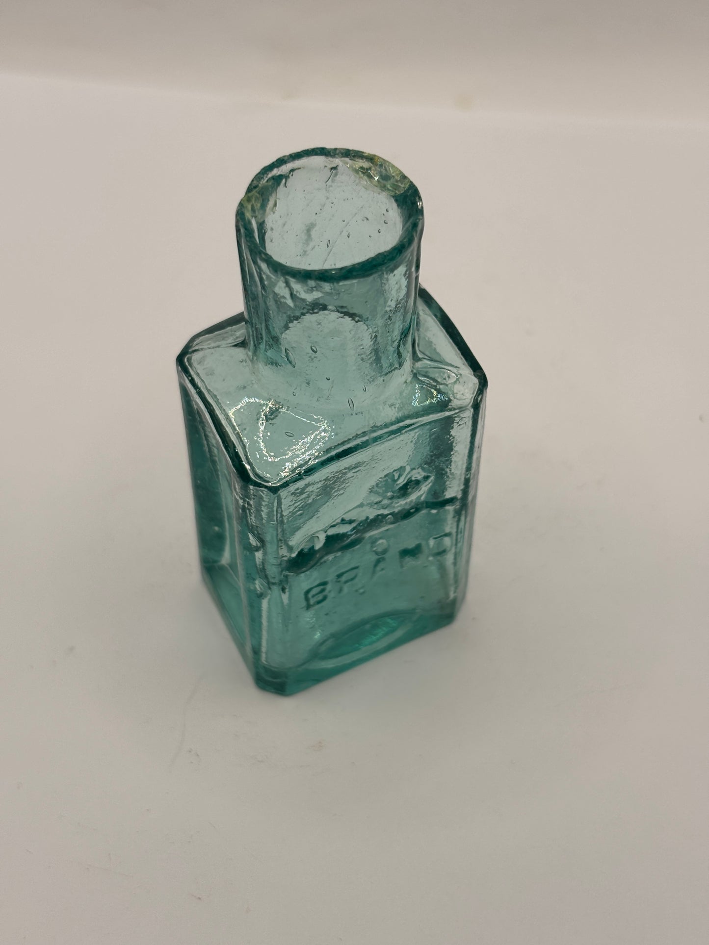 Old advertising inkwell,ink bottle, Lion brand