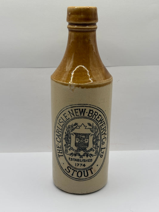 Old stoneware stout bottle, The Carlisle new brewery