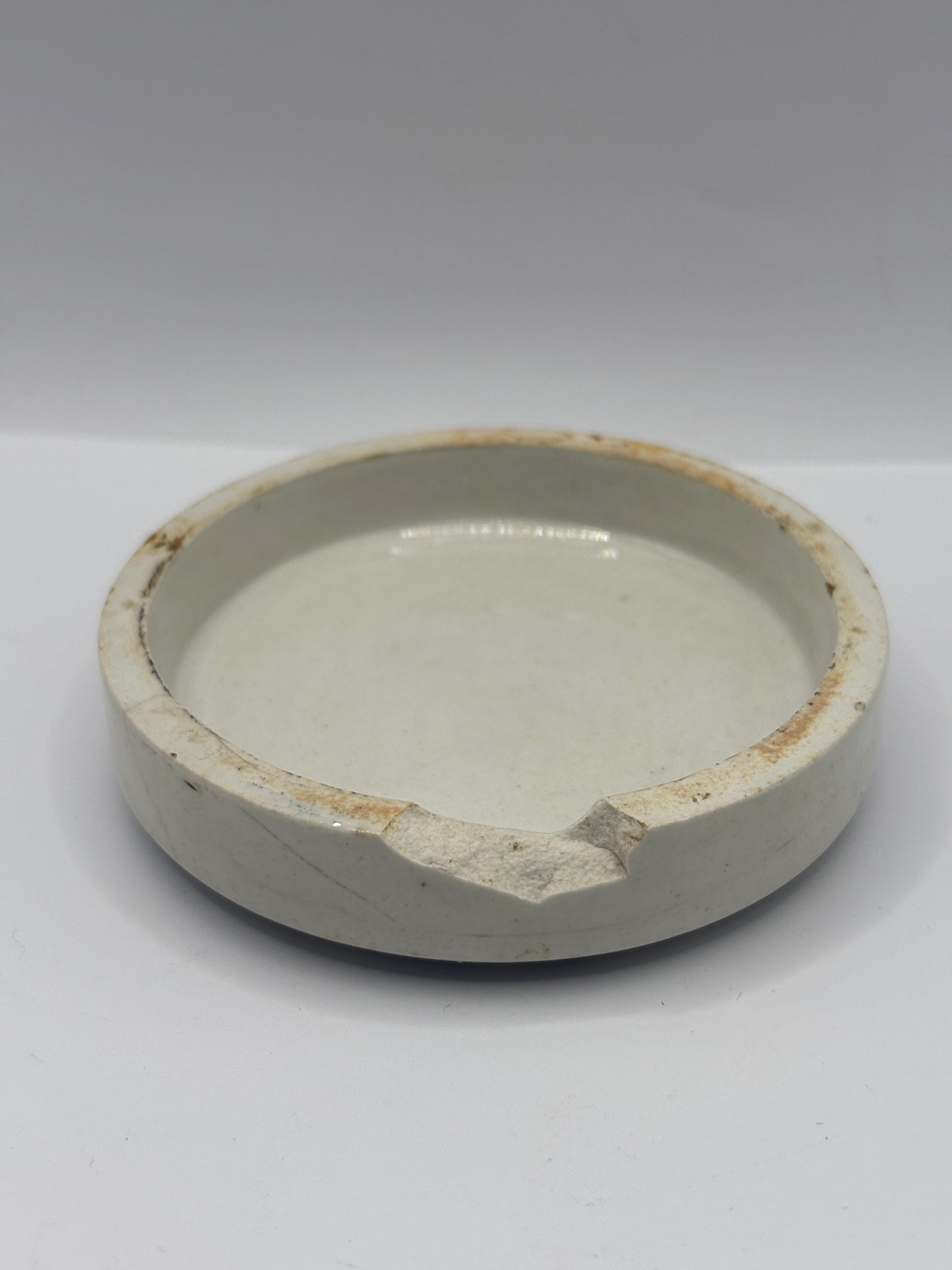 old advertising lid, Burgess’s anchovy paste. Damaged