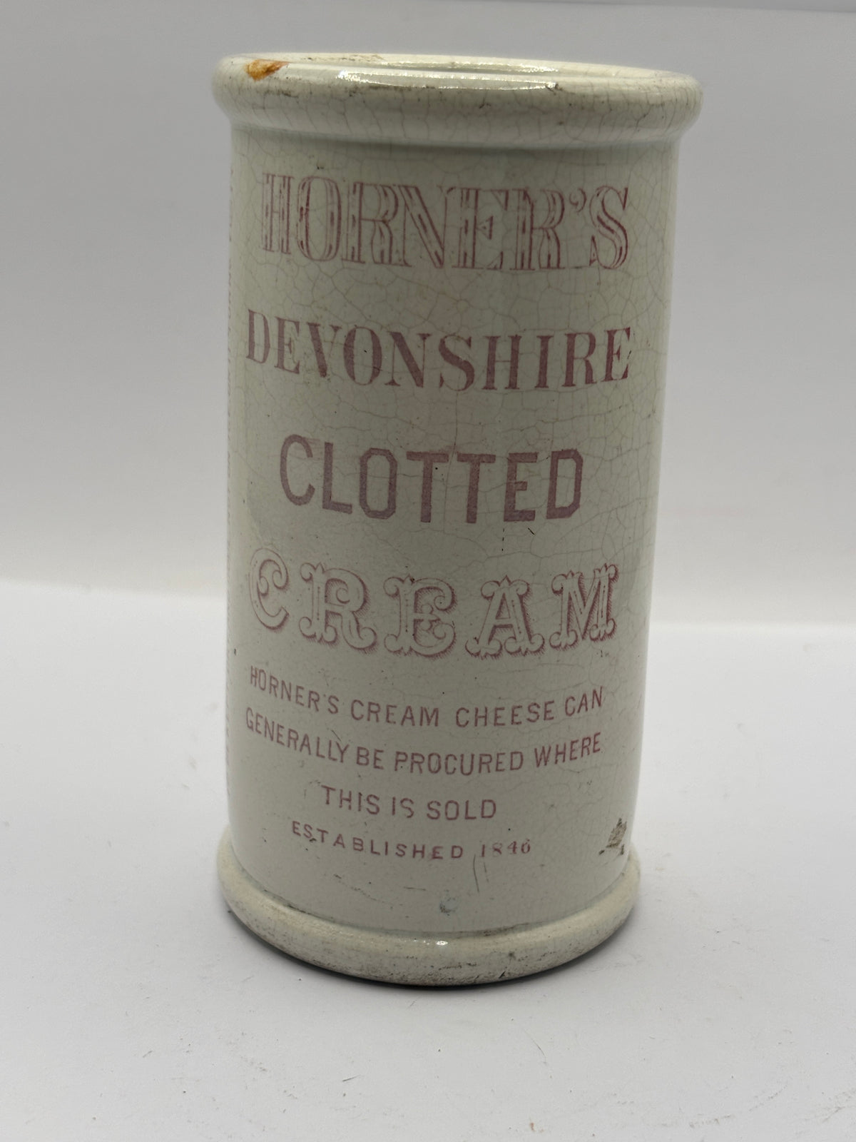 Old advertising clotted cream Jar, Horners devonshire clotted cream