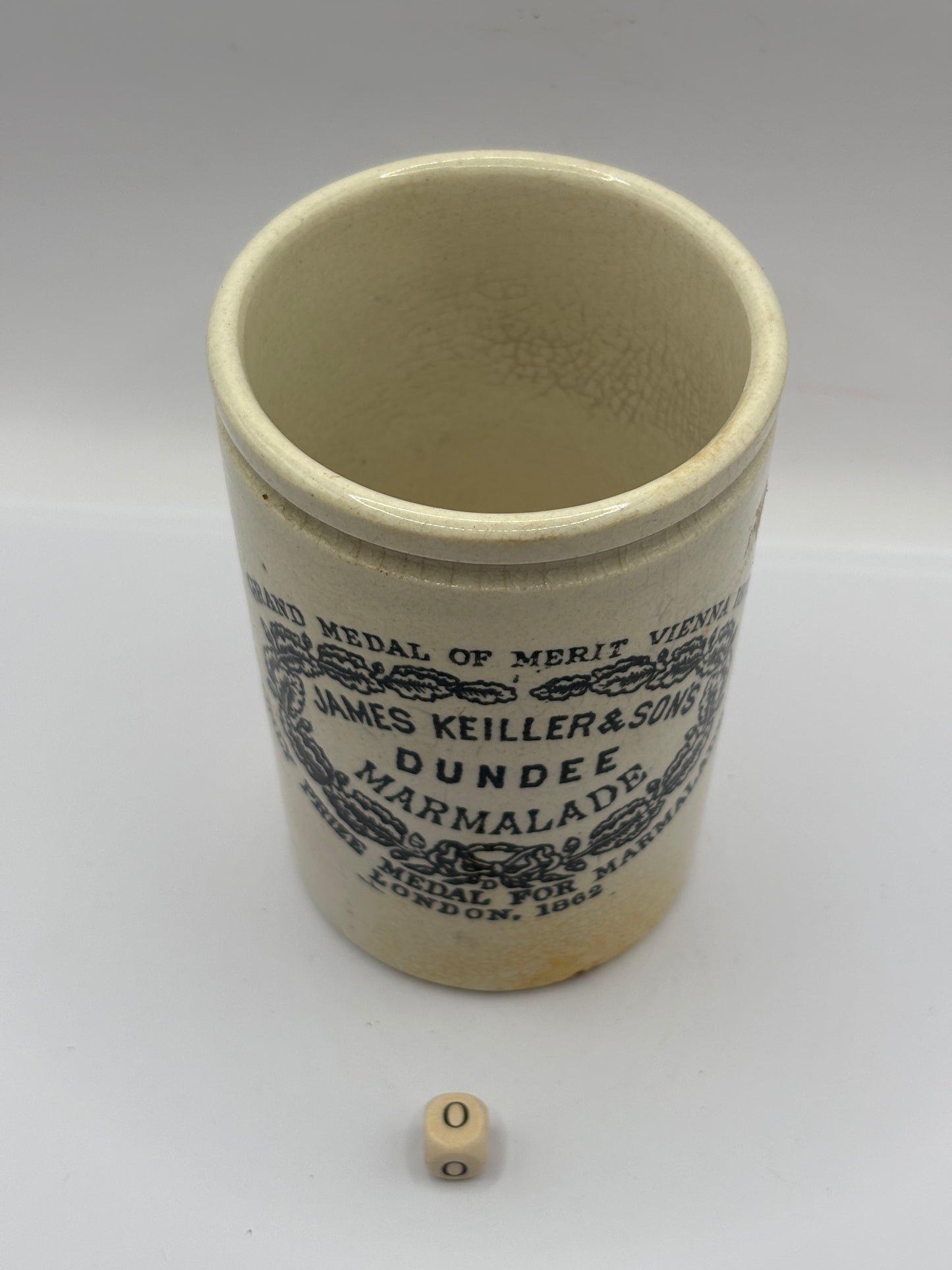 Old 1lb James Keiller Dundee marmalade Jar (o)