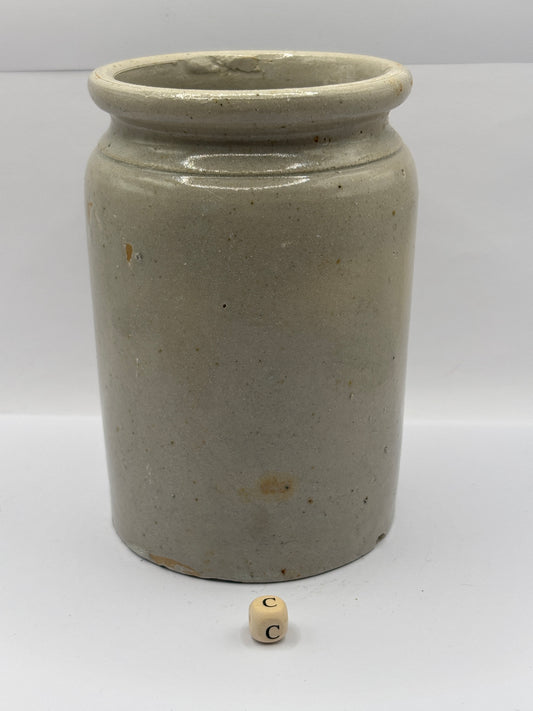 Old 2lb rolled top stoneware jam & marmalade pot (c)