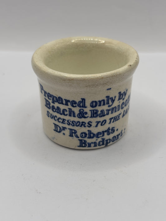 Old advertising ointment pot, Dr Roberts poor mans friend