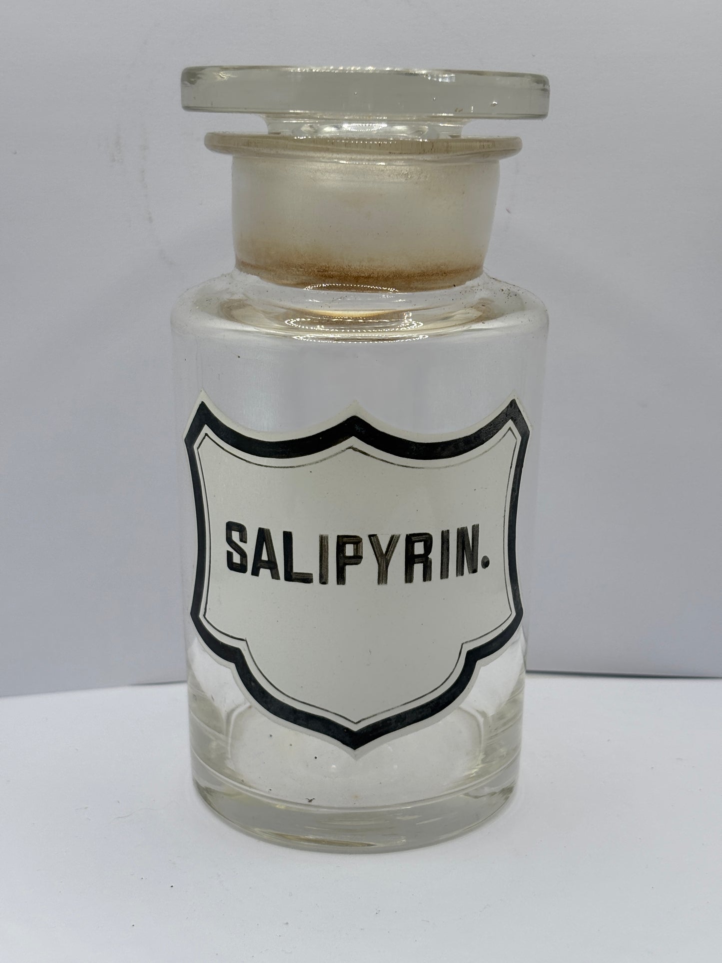 Vintage glass apothecary jar