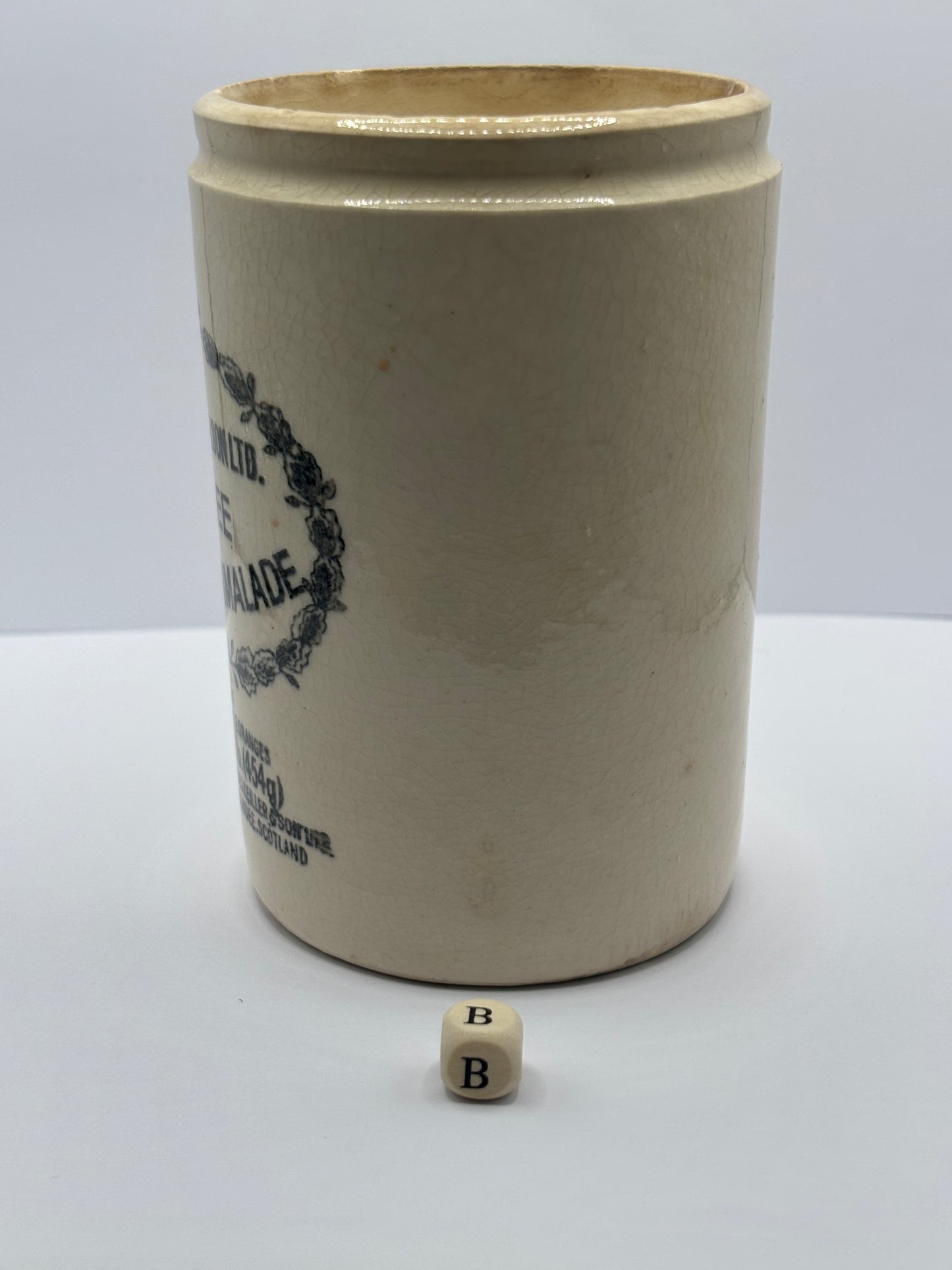 old 1lb James Keiller Dundee marmalade jar (B)