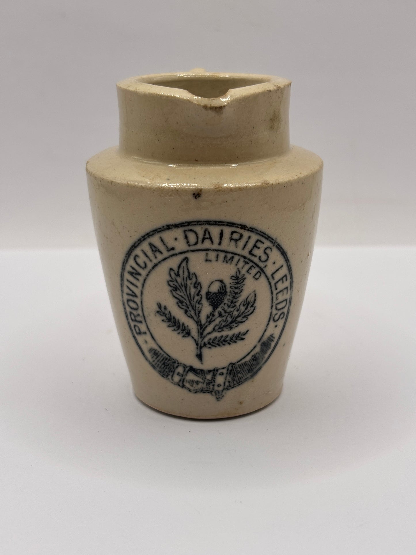 Old advertising cream pot, Provincial dairies Leeds