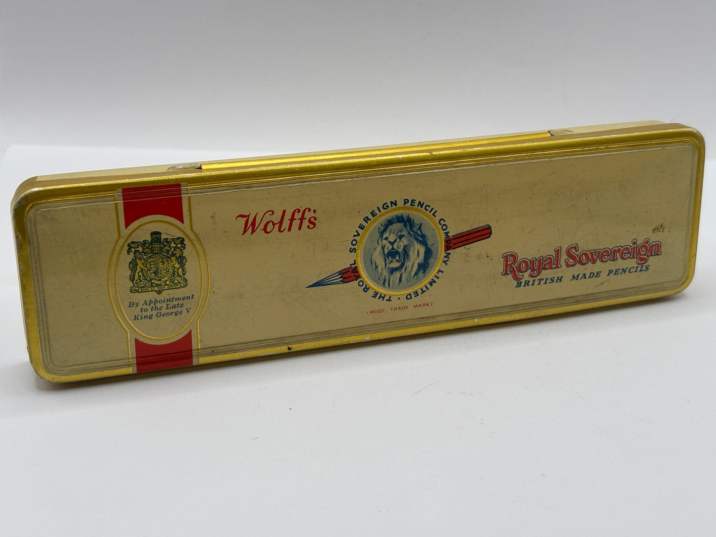 Old advertising tin, wolff’s pencil tin