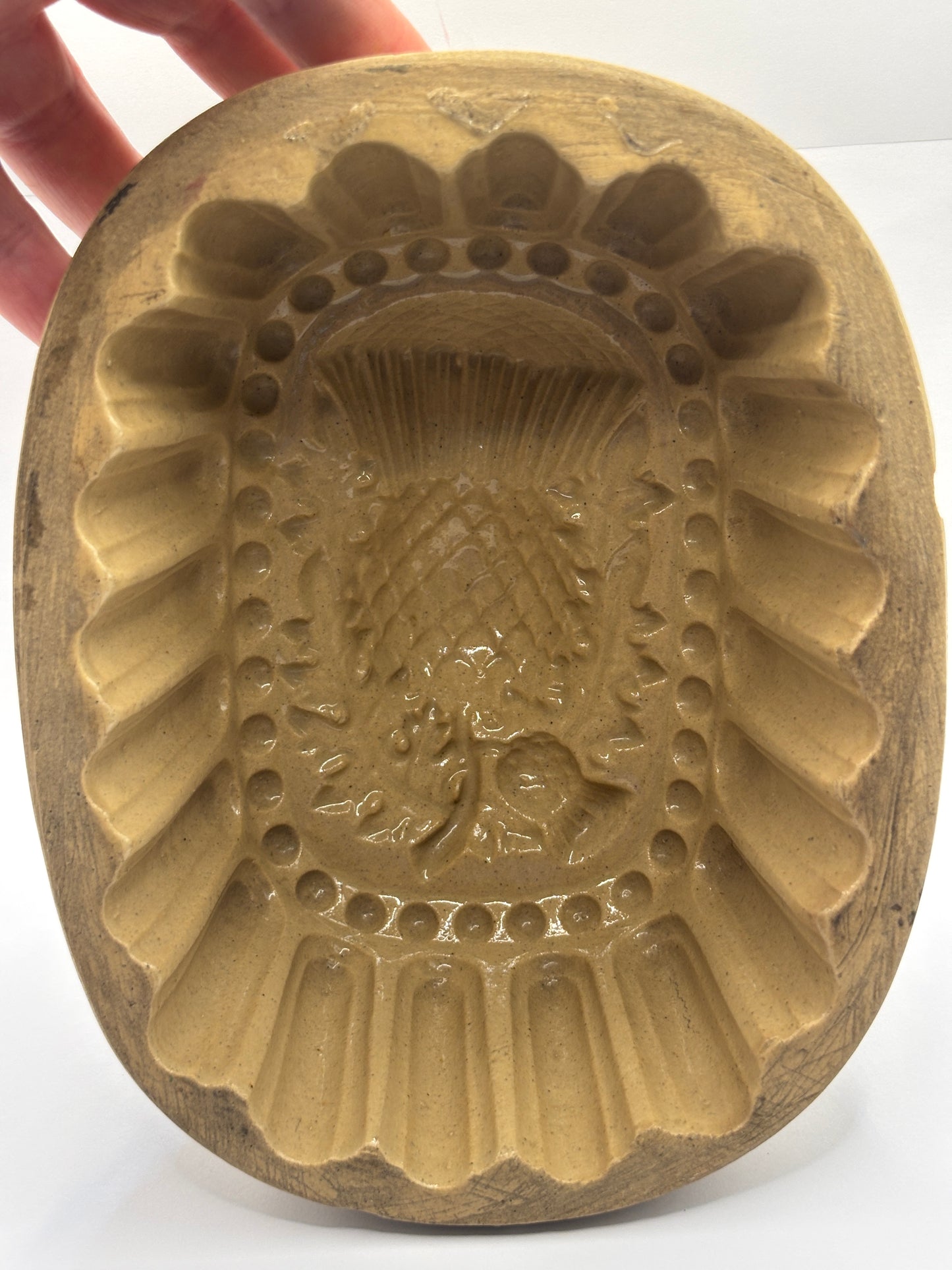 Old stoneware jelly mold