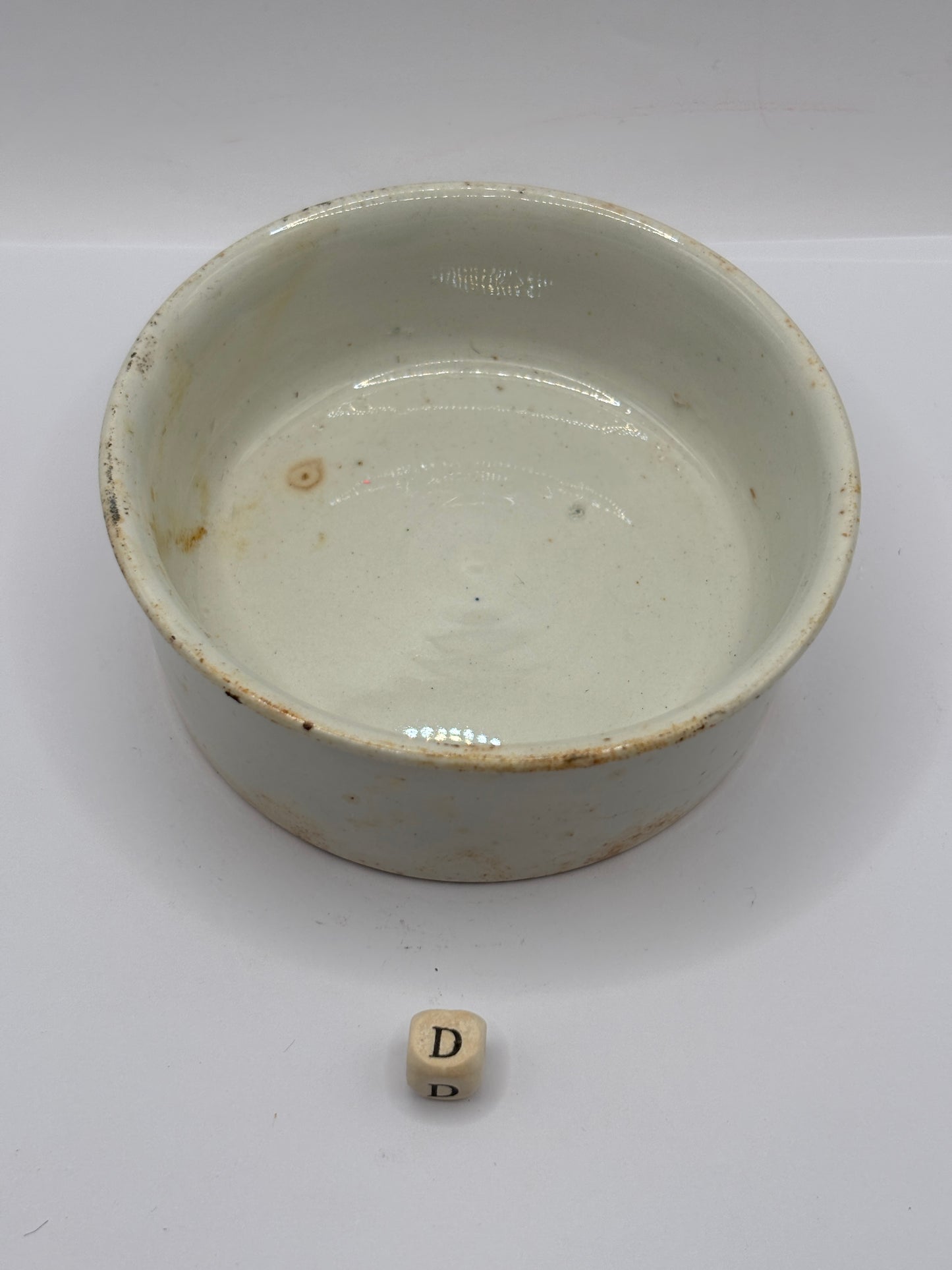 Old plain stoneware meat paste pot (D)