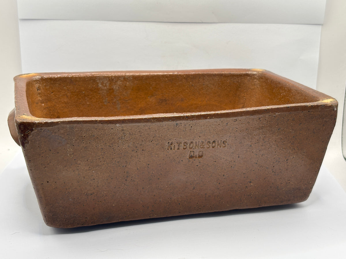 Old XL salt glaze stoneware pie dish (C)