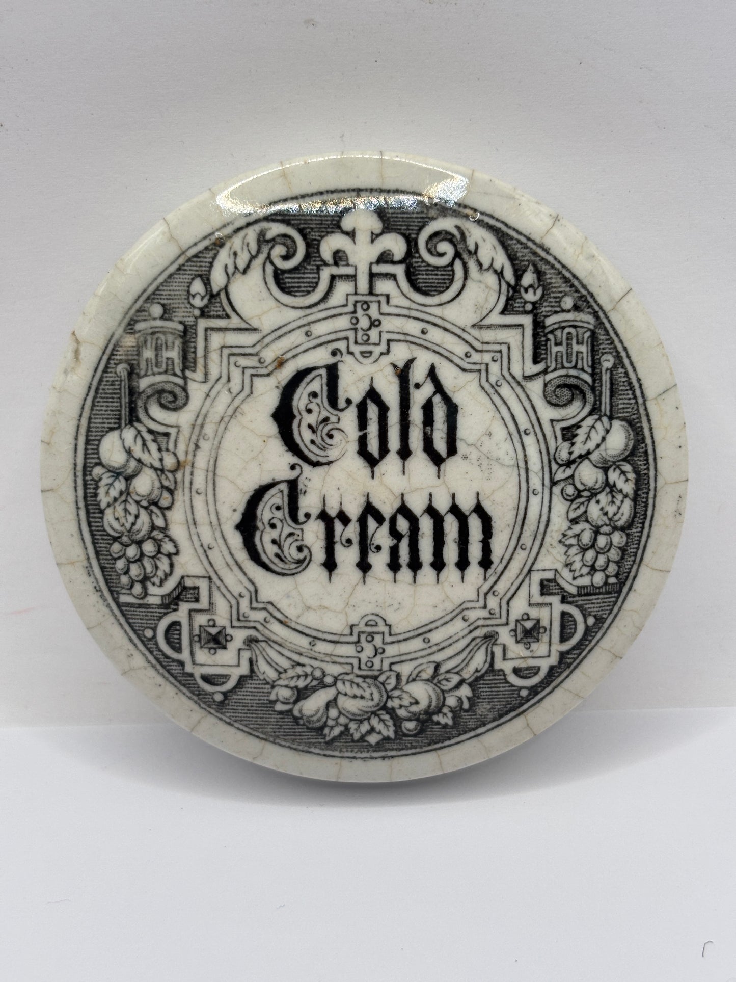 Old advertising lid, cold cream