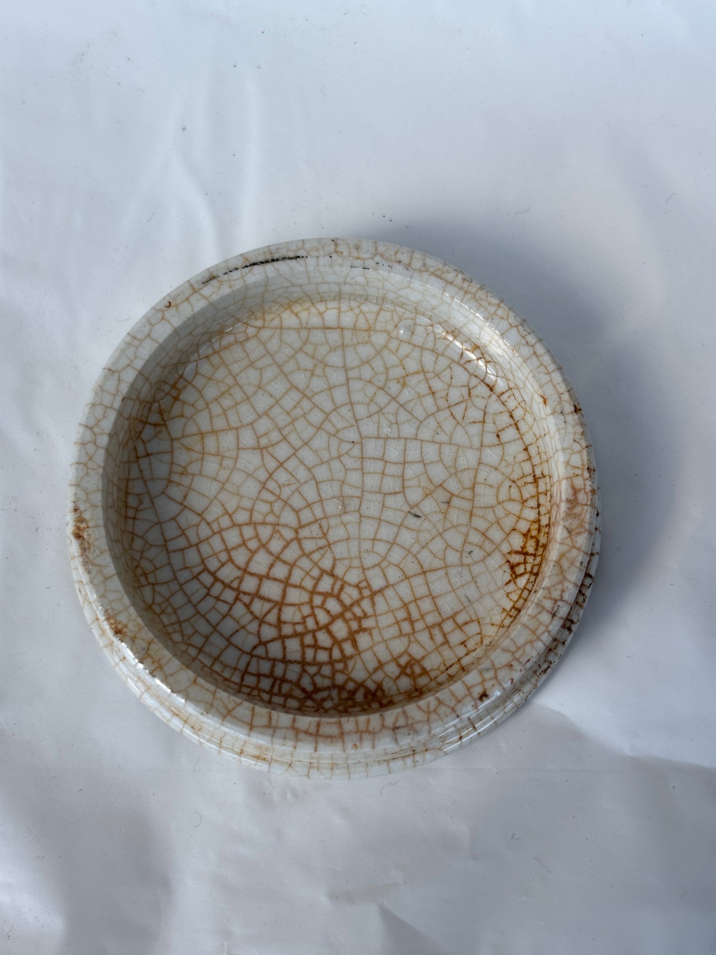 Old otto of rose cold cream advertising lid, pot lid. Harrogate