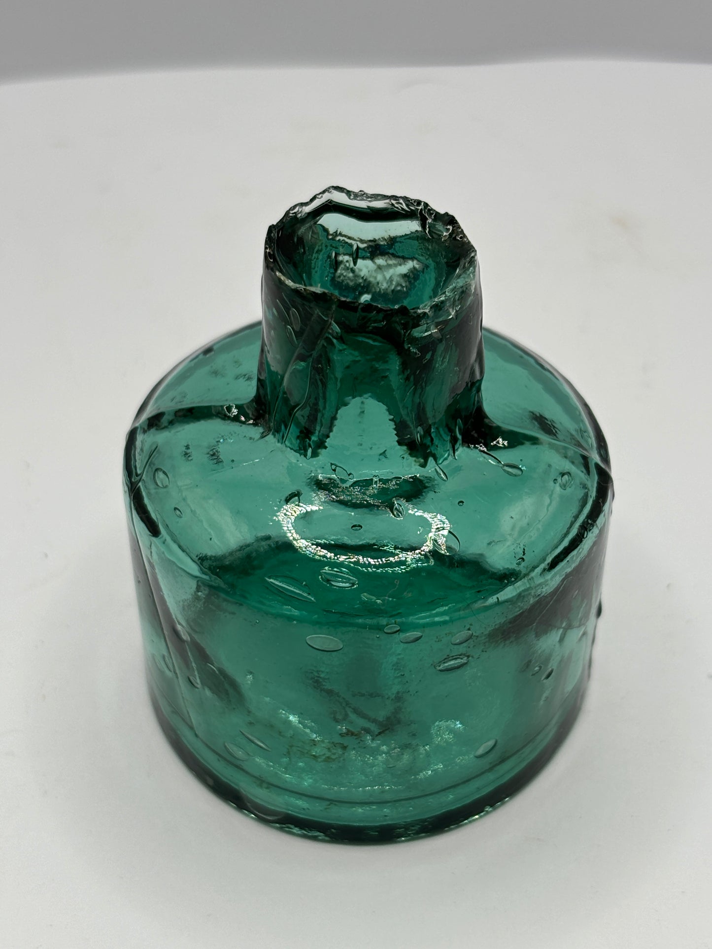 Old Dark aqua inkwell