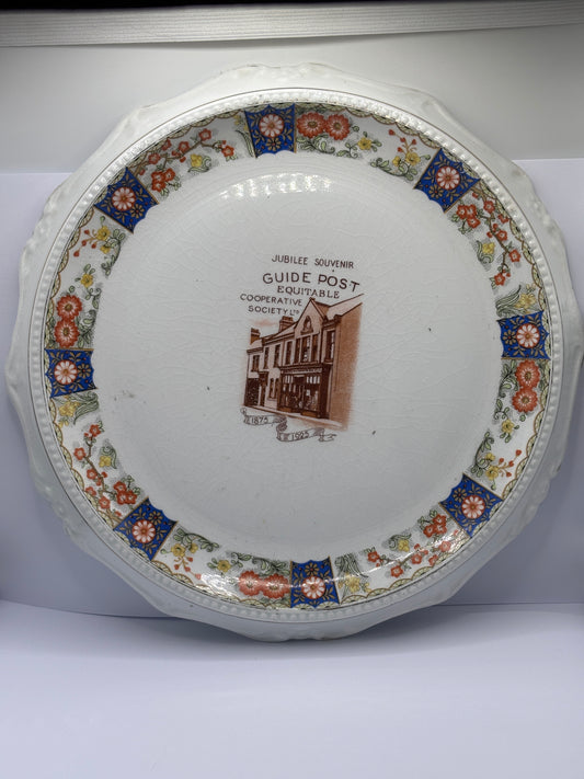 Old guide post equitable cooperative society commemorative plate