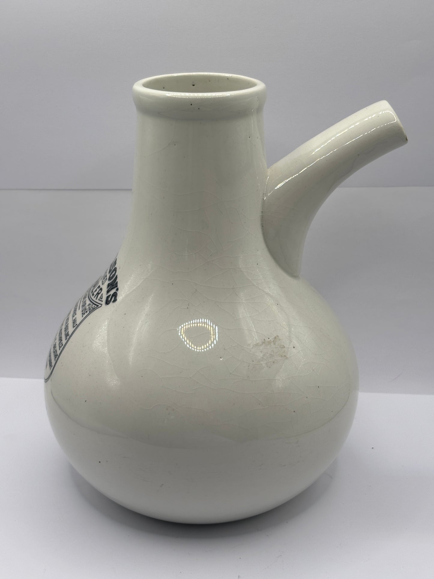 Old stoneware advertising inhaler, Dr nelsons improved inhaler