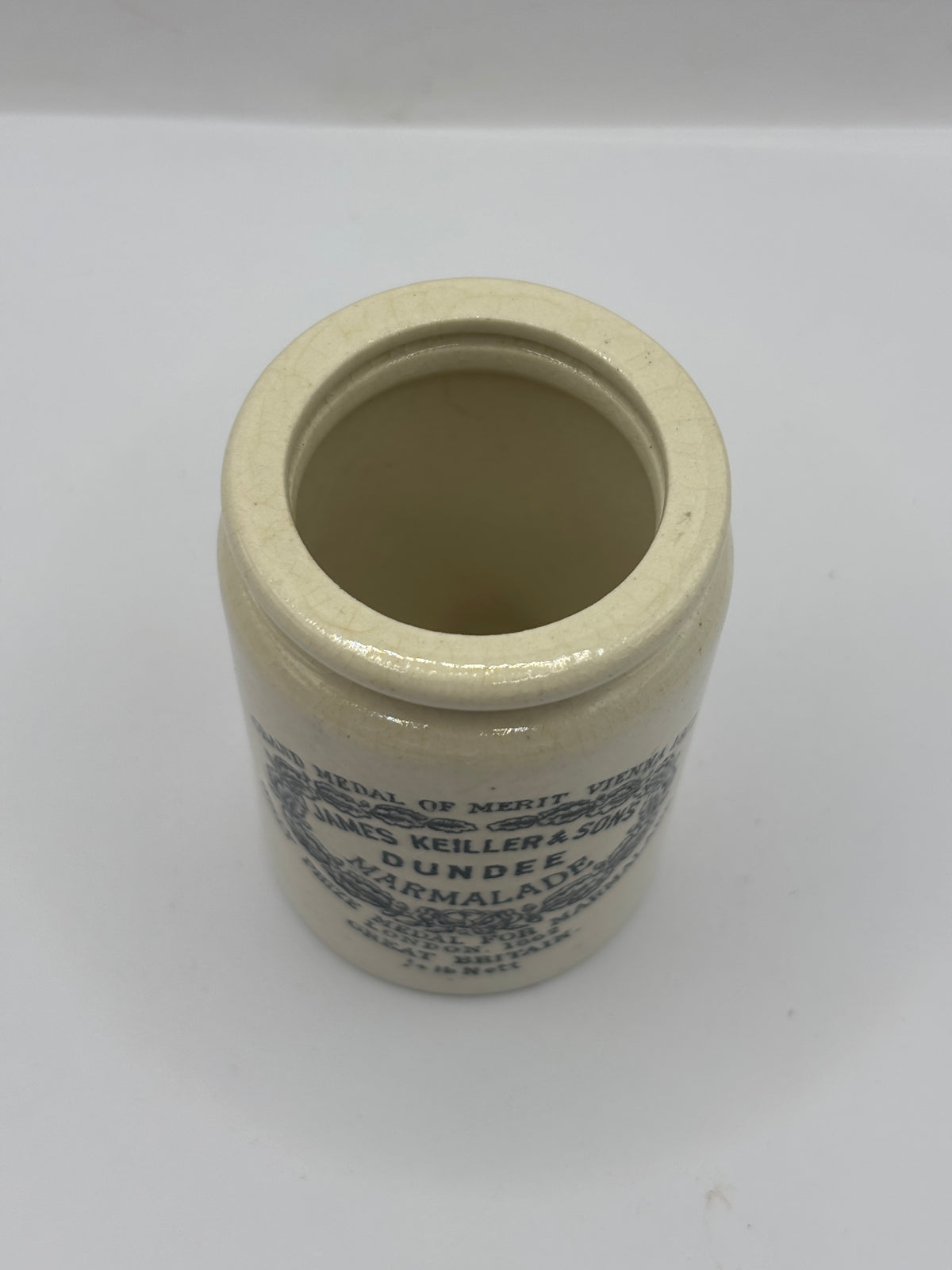 RARE SAMPLE SIZE rolled top dundee marmalade, James Keiller. 7.5cms