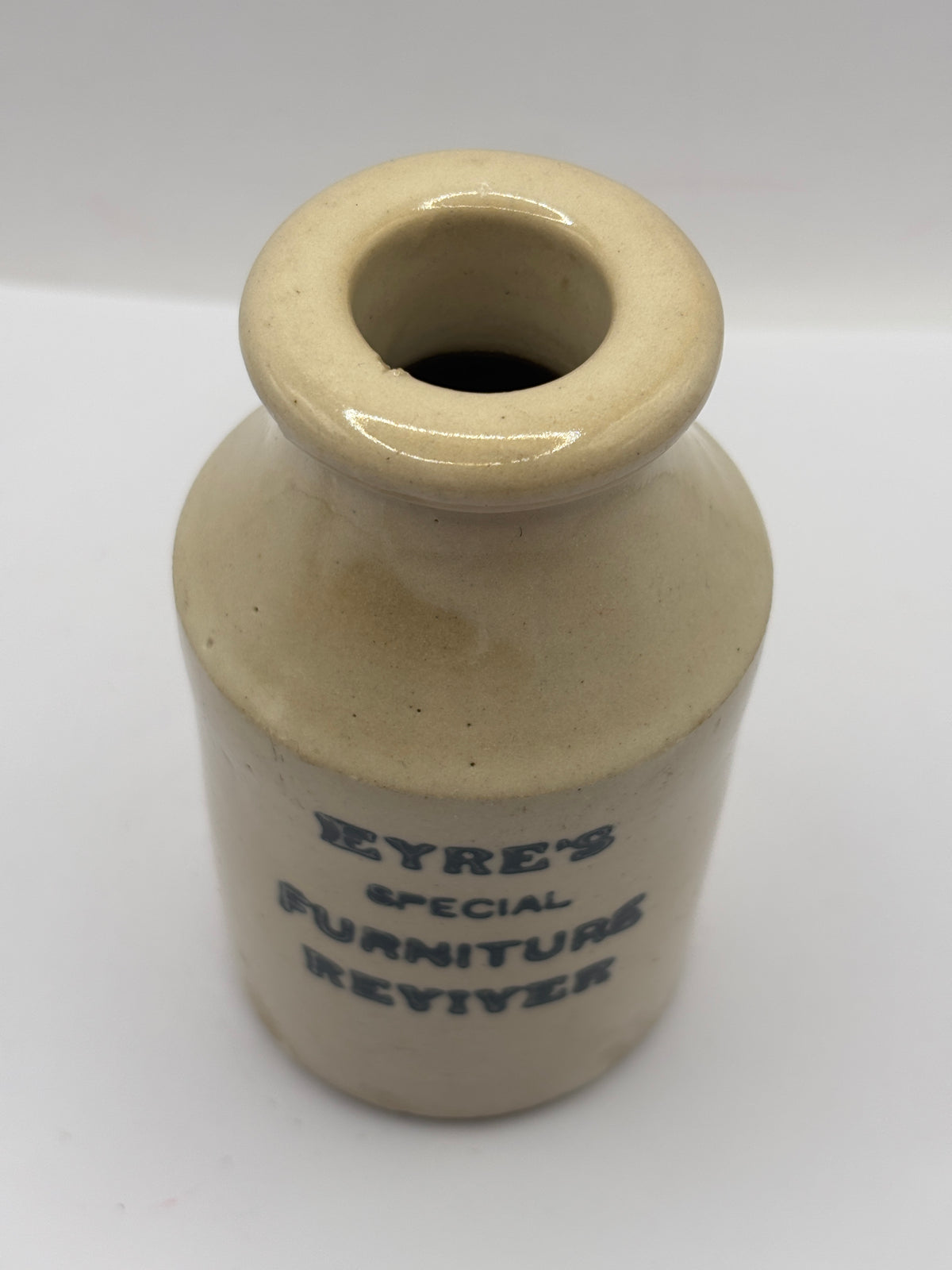 Old advertising jar, Eyres furniture reviver