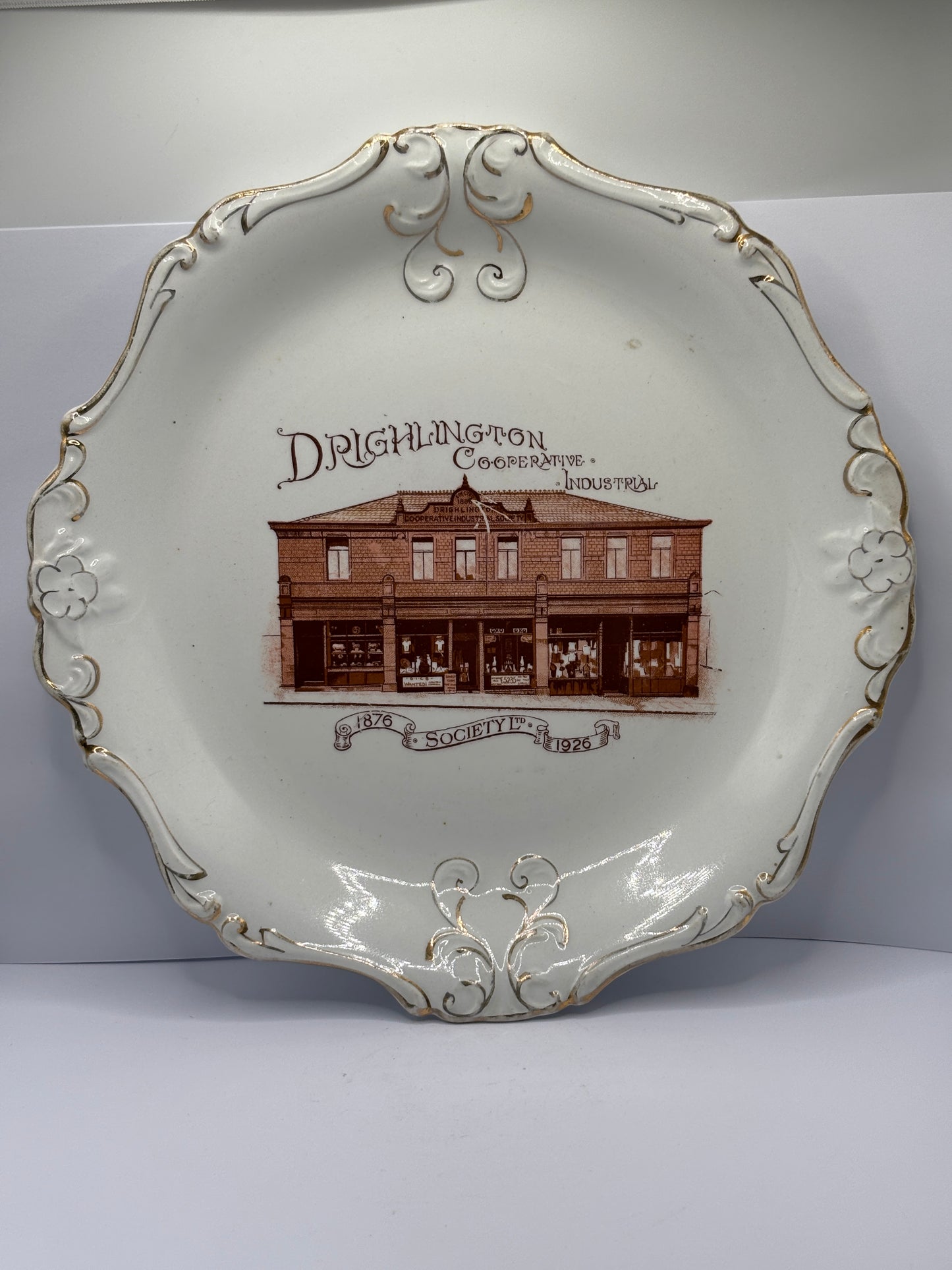 Old Drighlington cooperative industrial society commemorative plate