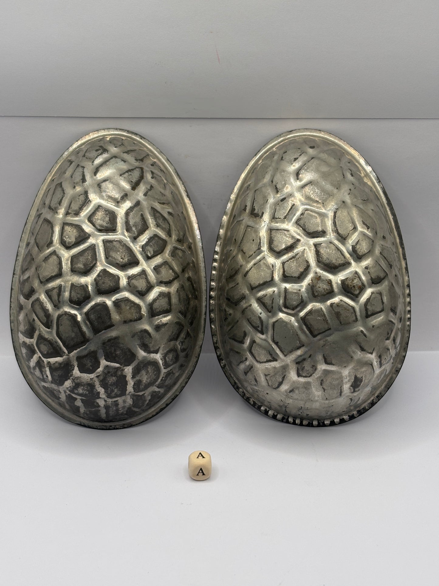 Vintage chocolate egg mold, easter egg mold (A) large 15cms