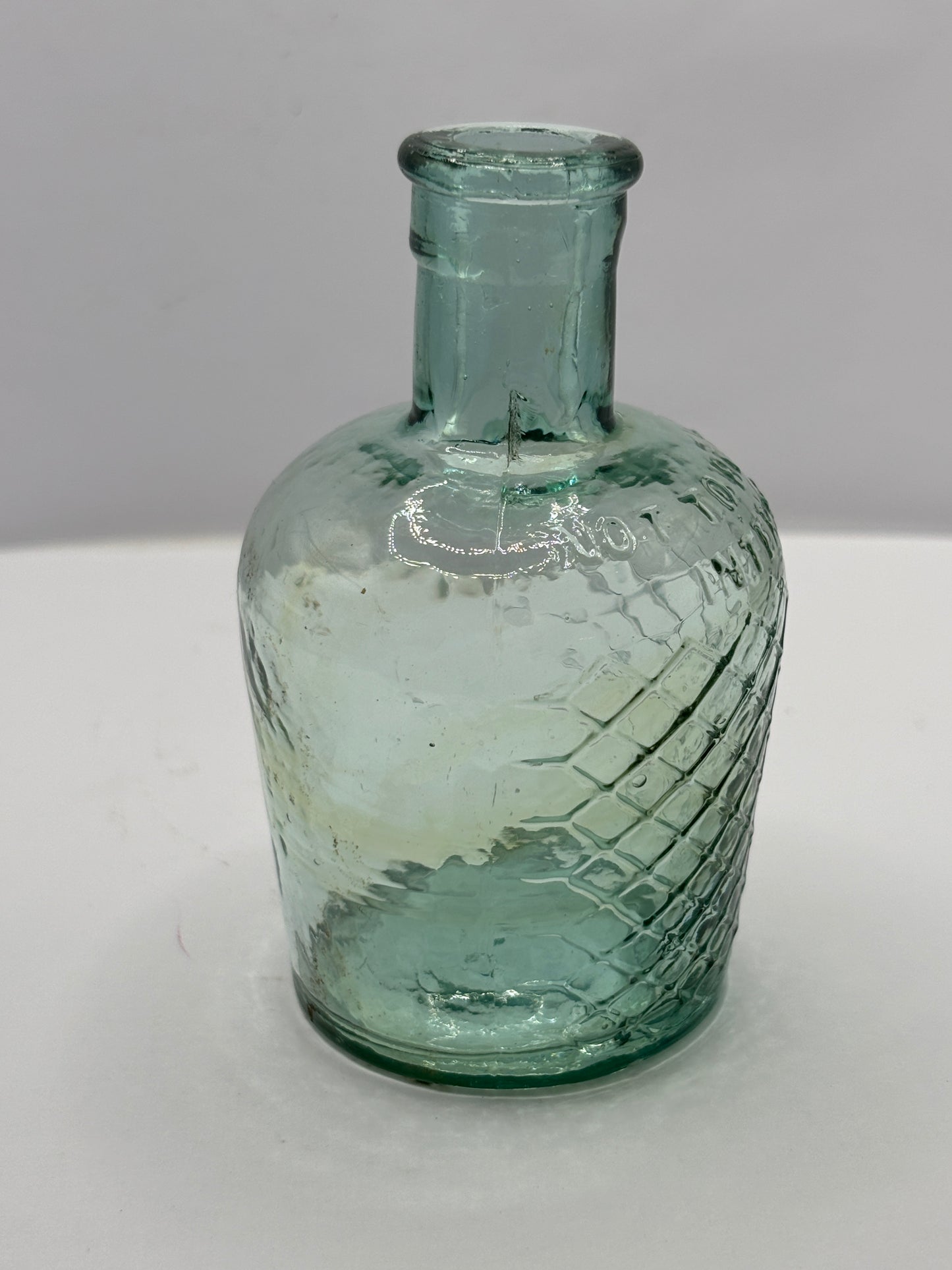 Old aqua glass lysol bottle, not to be taken