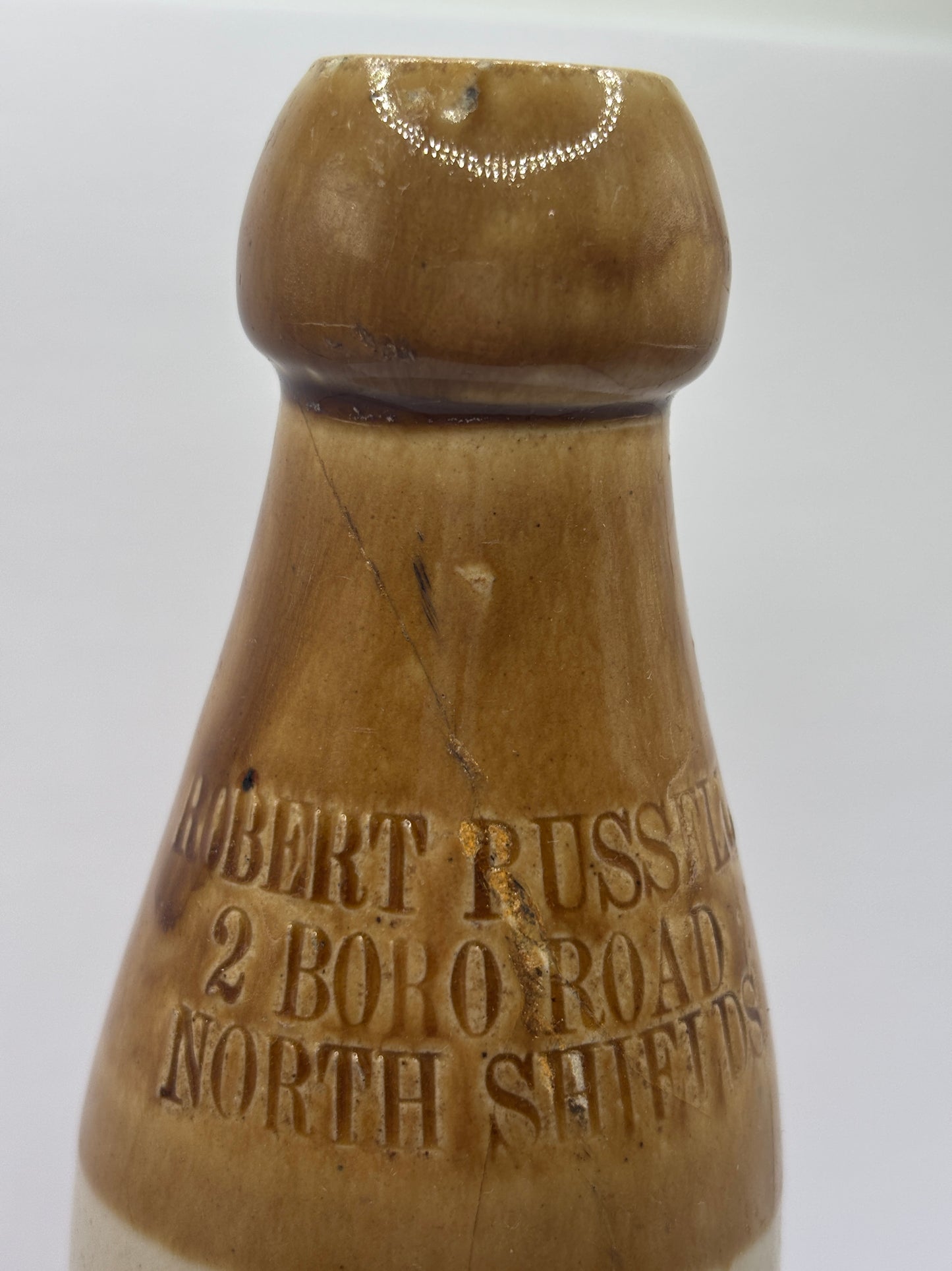 Old North sheilds stout bottle, Robert Russell