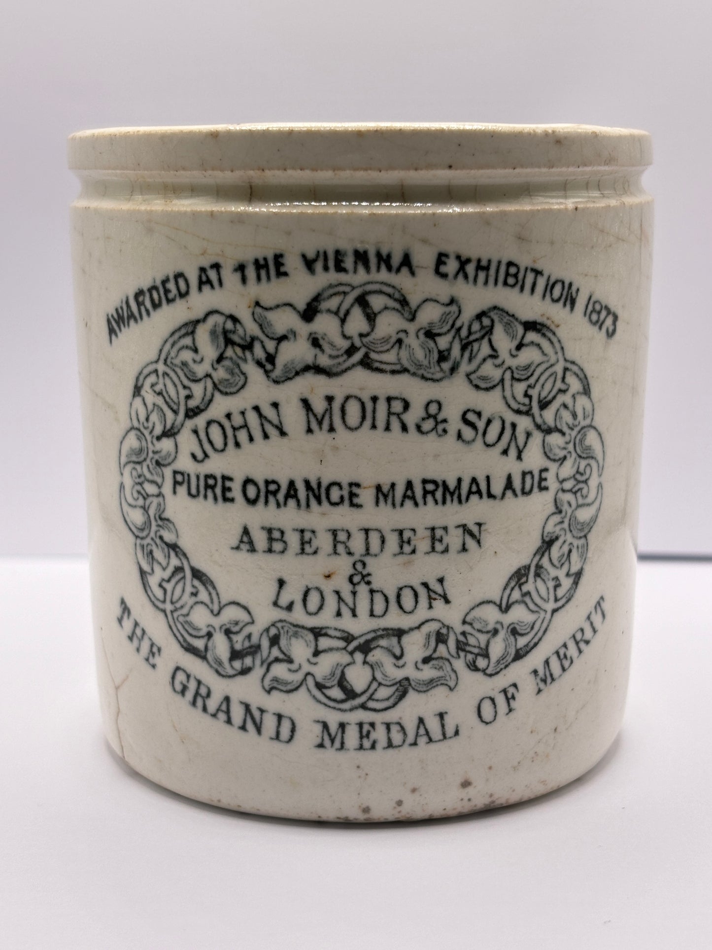 Rare 1lb advertising pot, John Moir & son, Pure orange marmalade