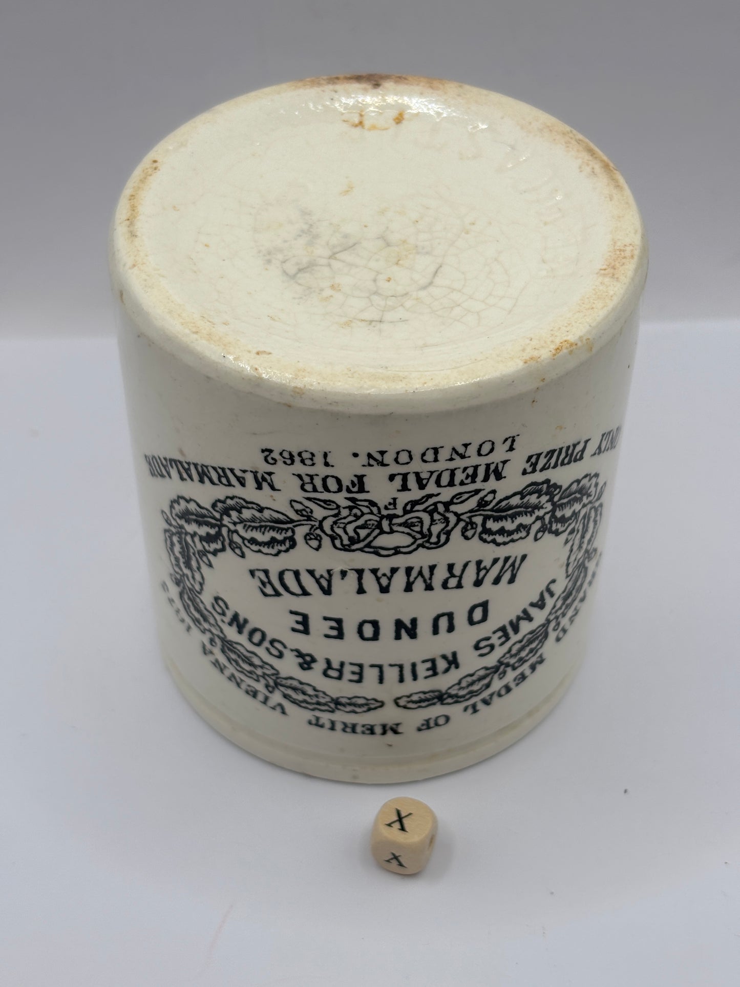 Old 1lb James Keiller Dundee marmalade jar (x)
