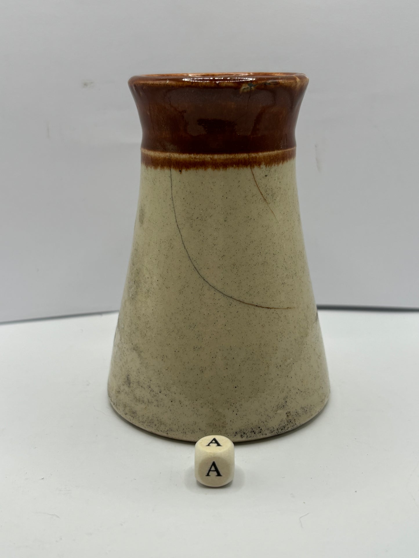 Old Lancashire hygienic dairies cream pot, Damaged (A)